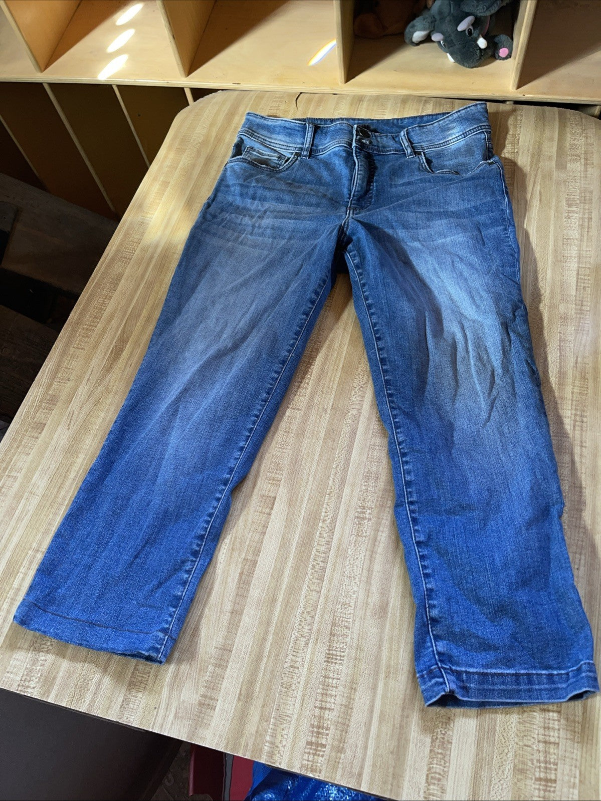 Kut From The Kloth Fab Ab Crop High Rise Straight Leg Jeans 12