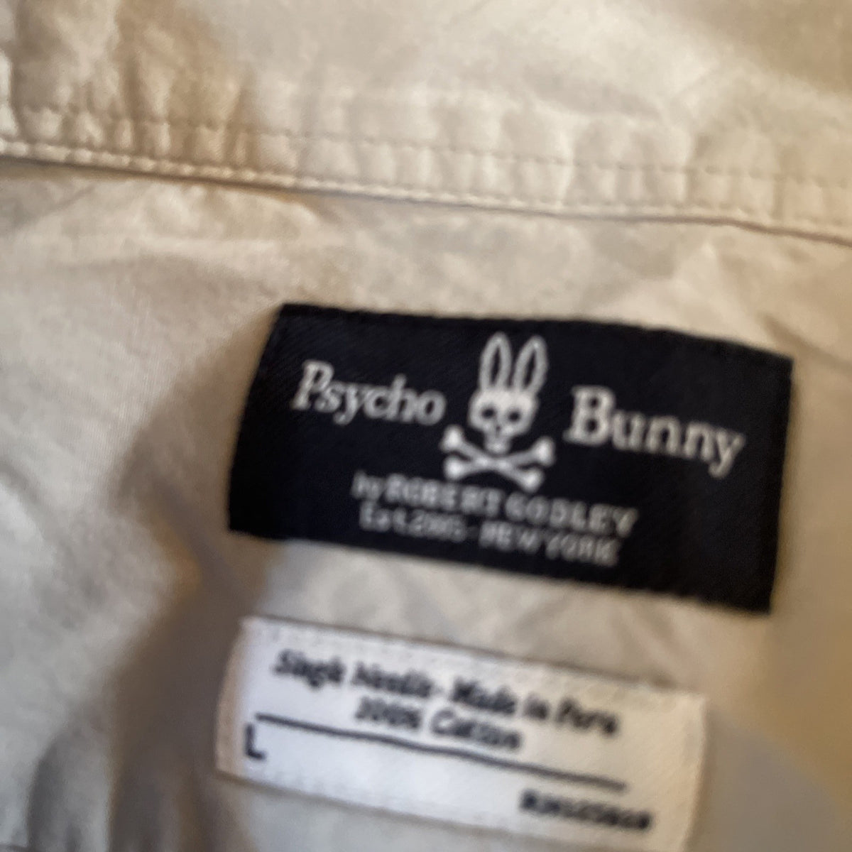 Psycho Bunny Button Up Large 