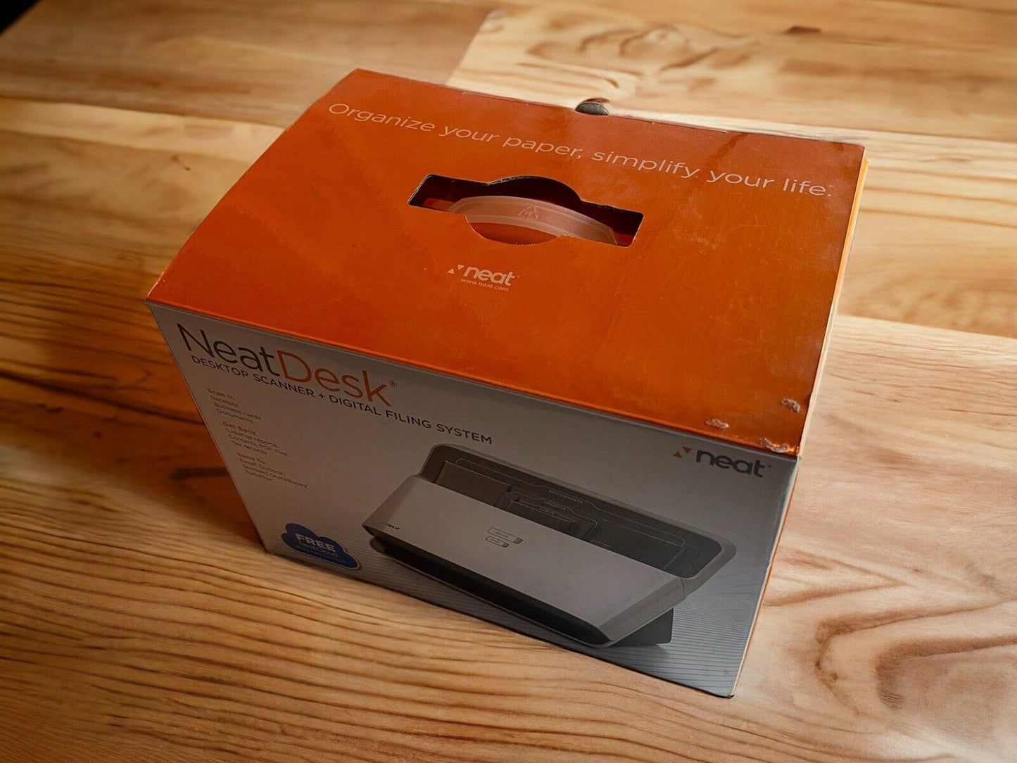 Neat Desk Pass-Through Scanner White Home Office Edition