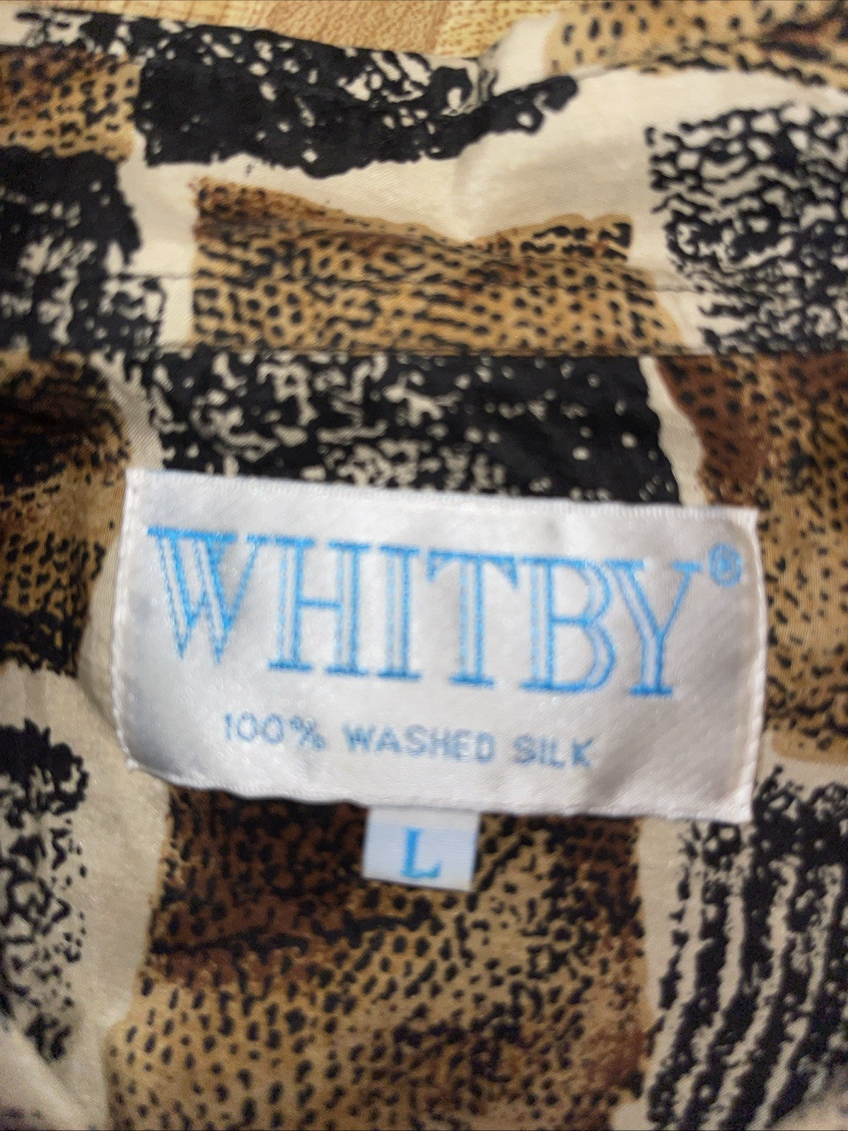 Vintage Whitby Washed Silk Shirt Large 