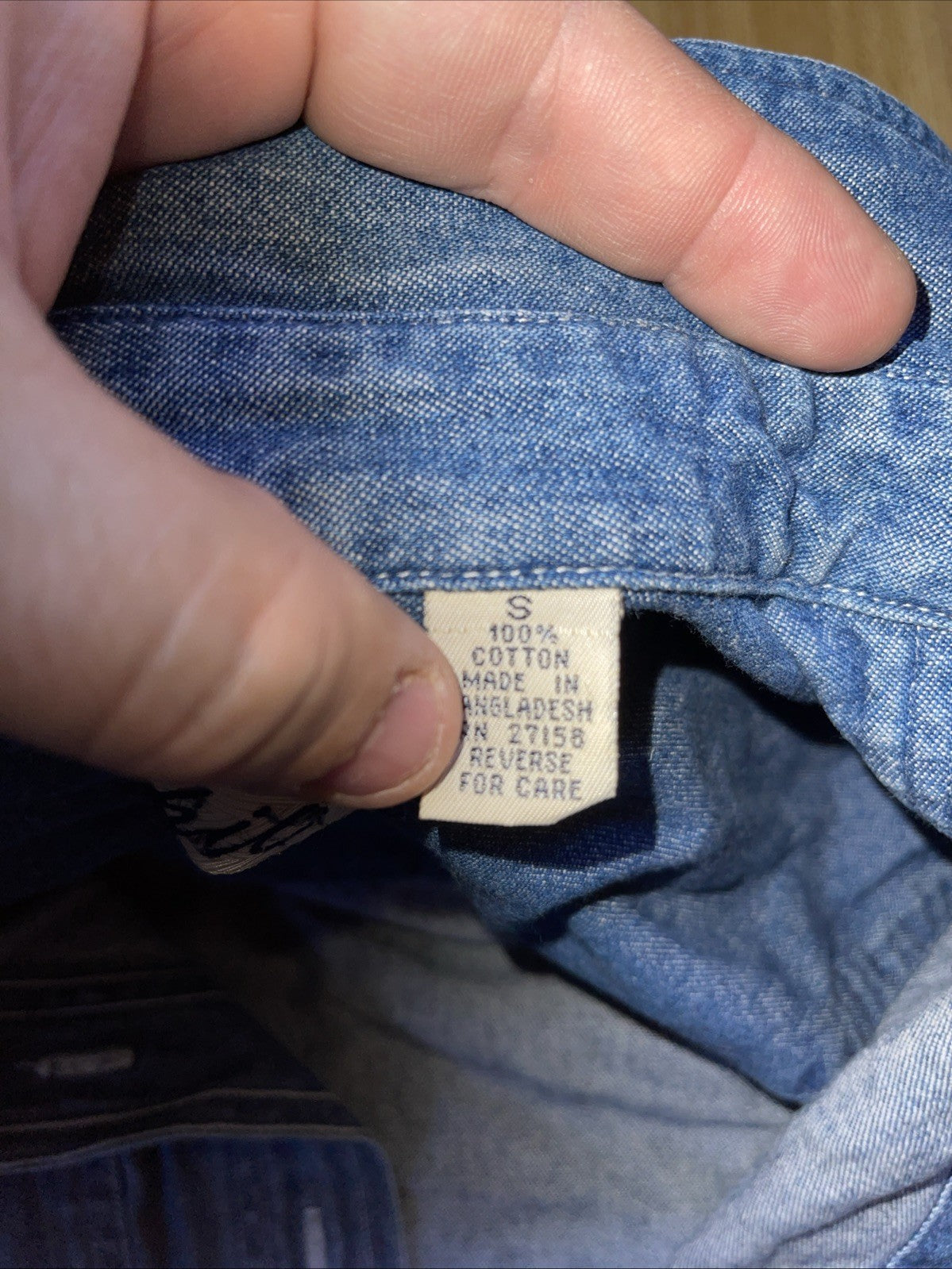Chic Denim Button Up Small 