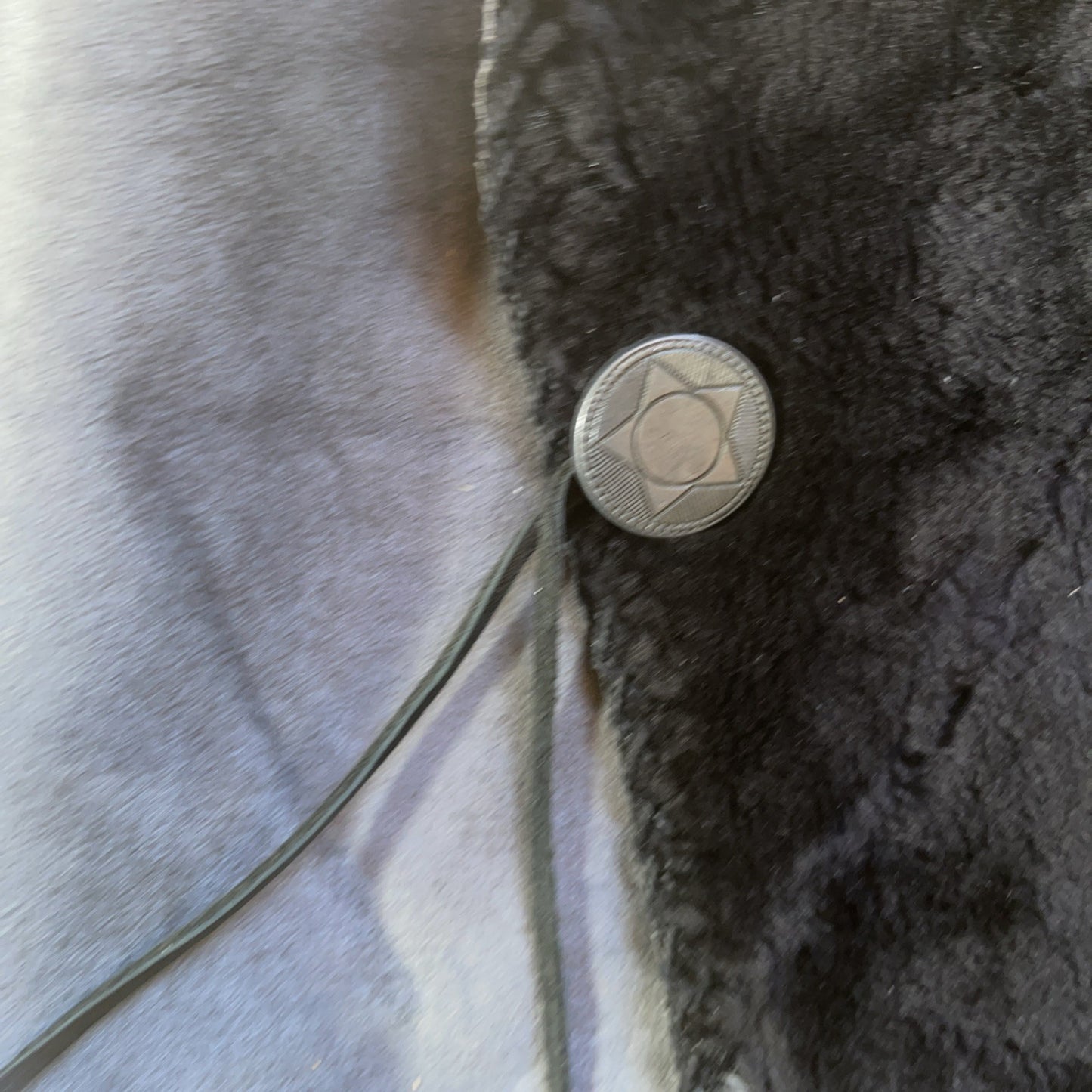 Vintage Images In Fur Cardigan Jacket  Large