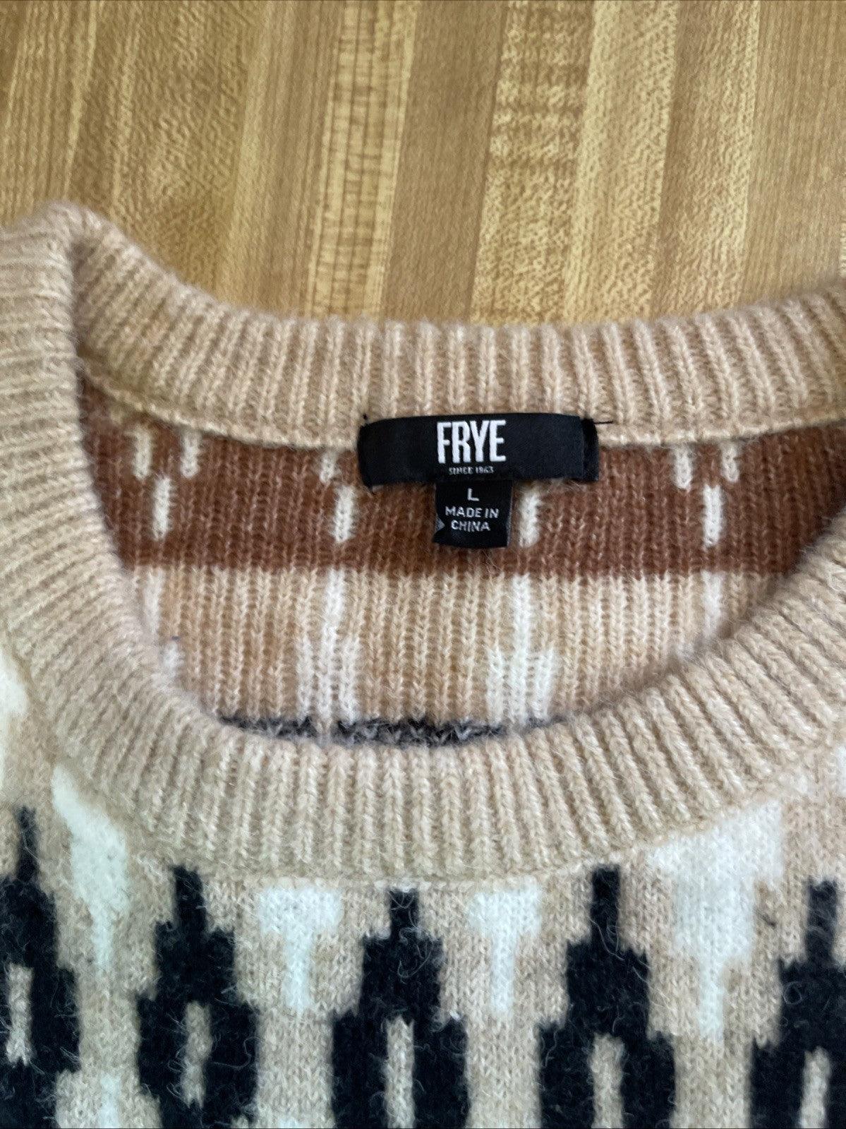 Frye Aztec Sweater Large 