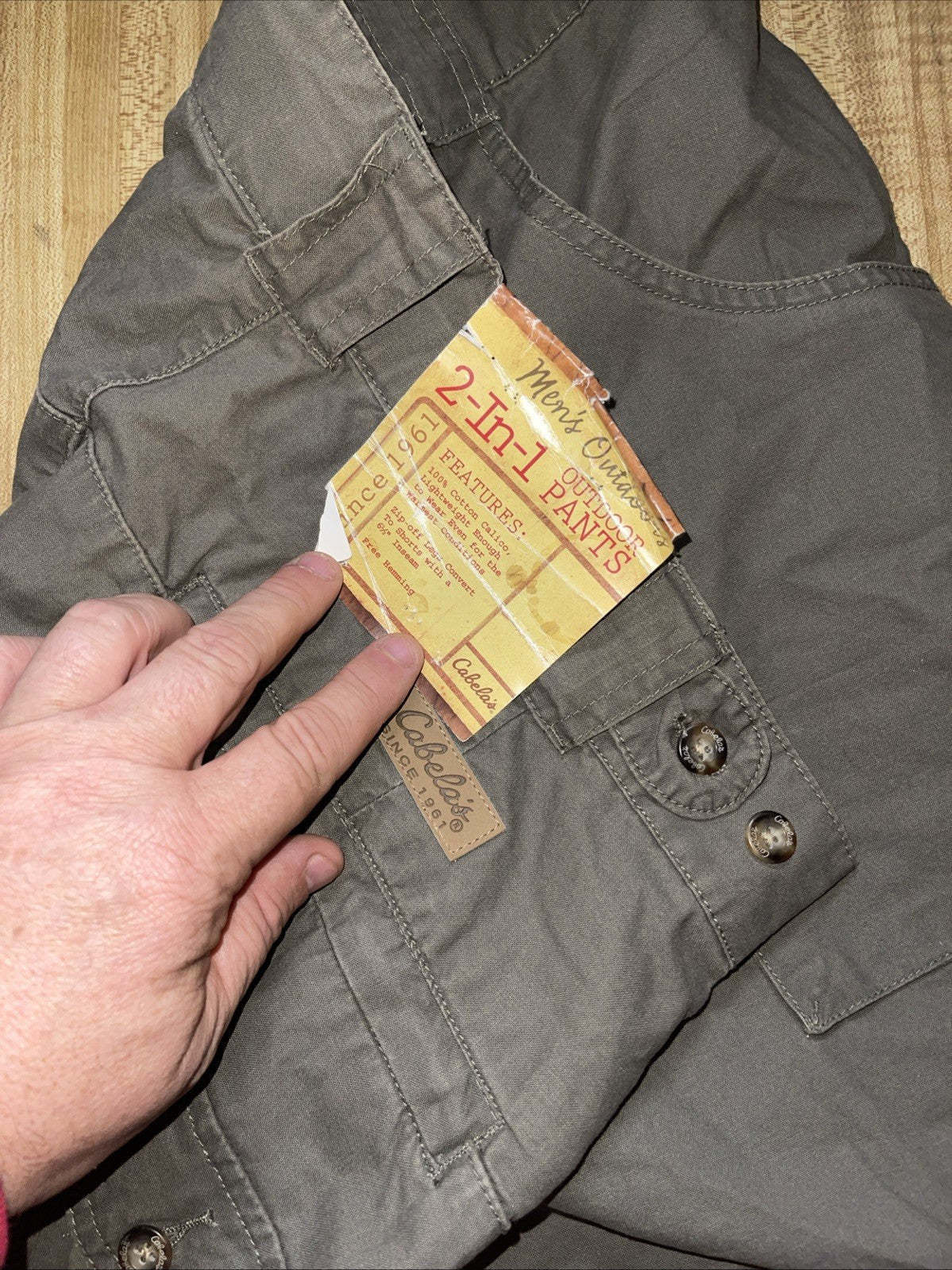 Deadstock Cabelas Convertible Hiking Pants 42/35