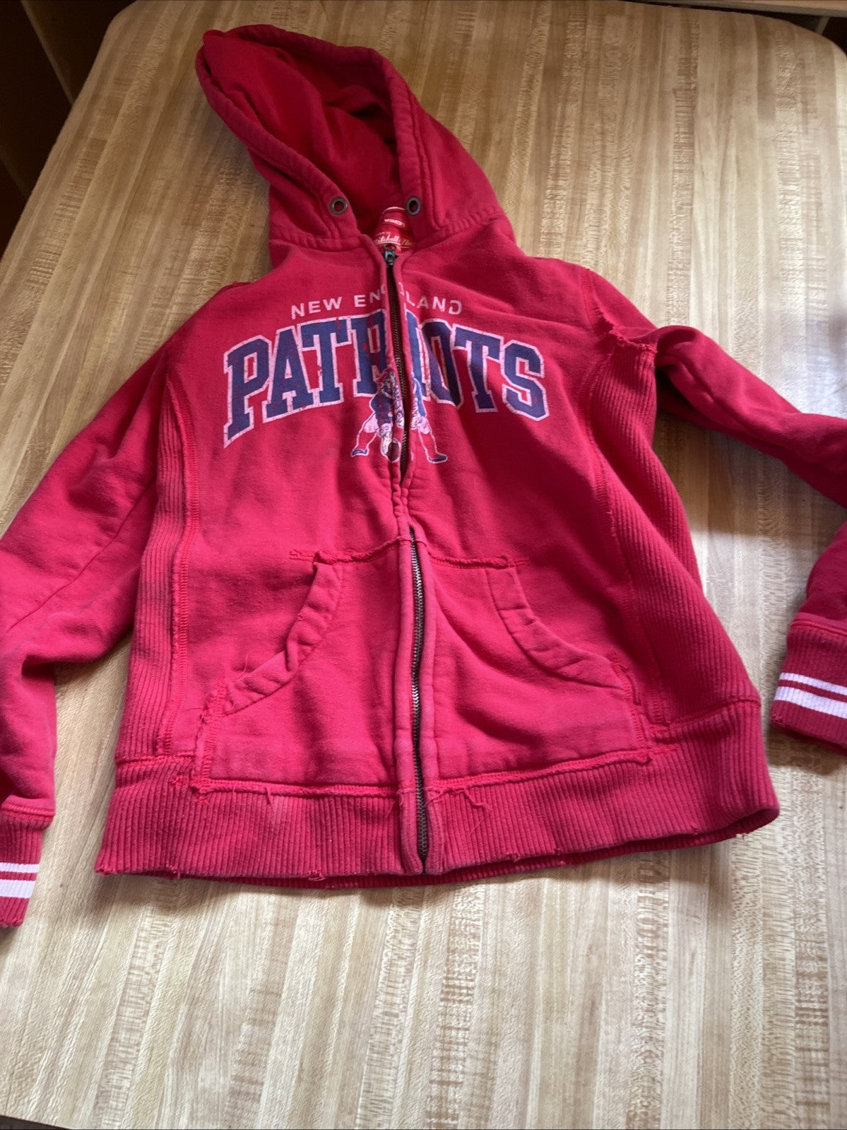 Mitchell And Ness Women’s New England Patriots Full Zip Hoodie Medium 