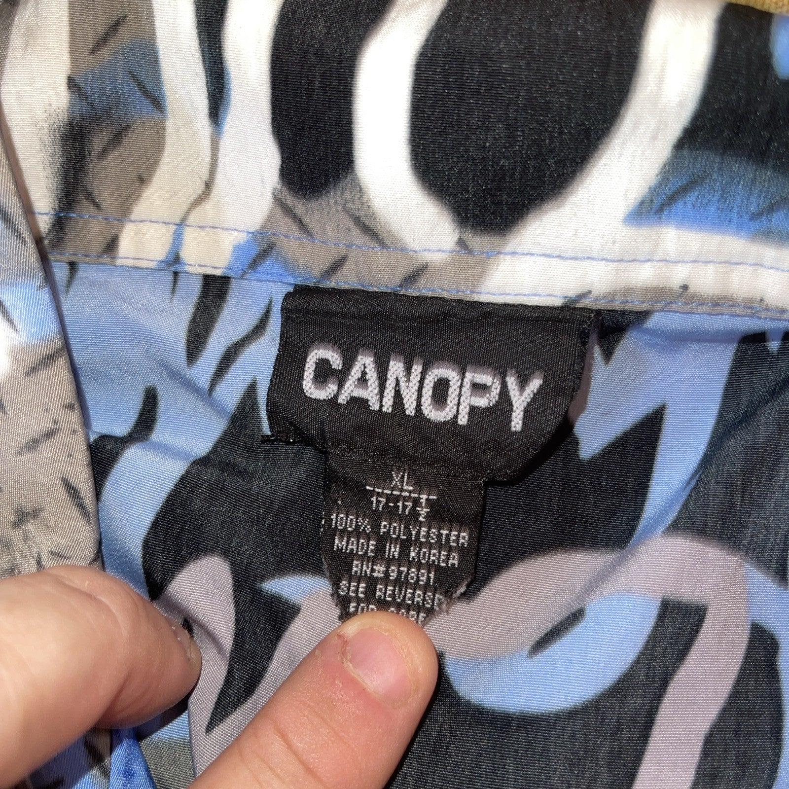 Vintage Button Up XL Streetwear Hiphop Graffiti AOP