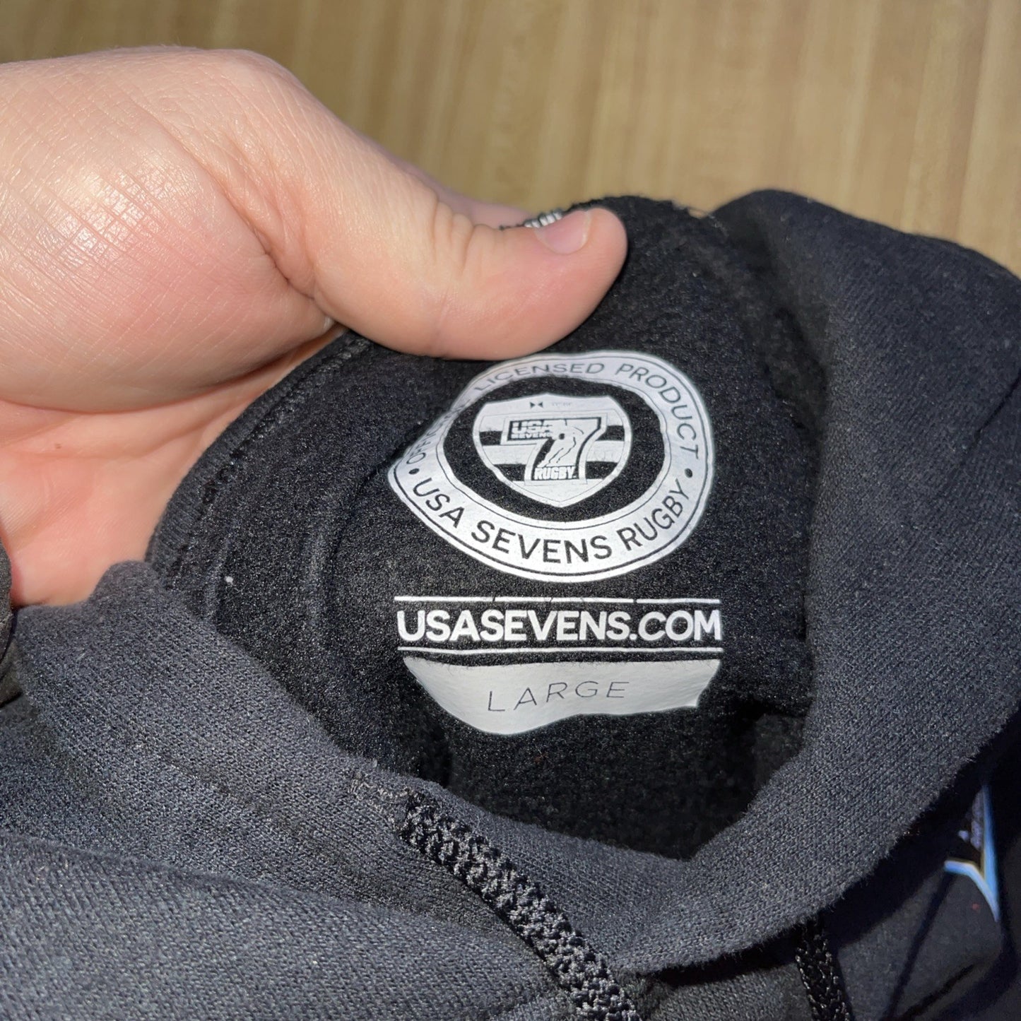 USA Sevens Rugby Fiji Rugby Hoodie Large 