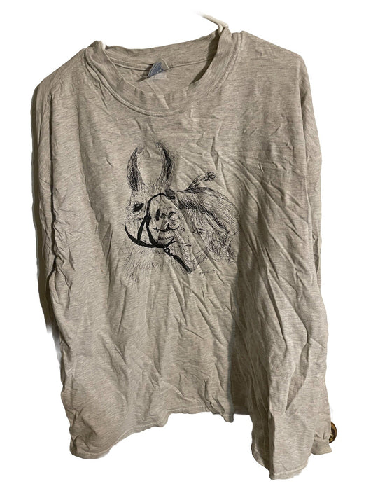 Vintage Missy Hamilton Design T Shirt Long Sleeve 2XL