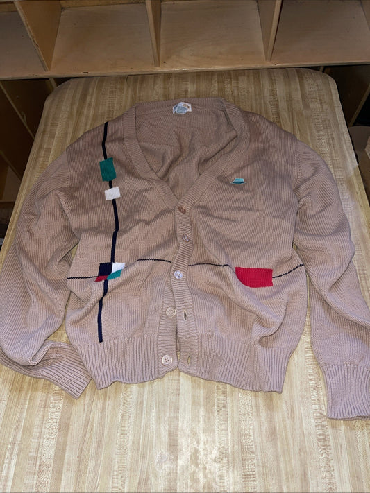 Vintage Izod Club Cardigan Large 