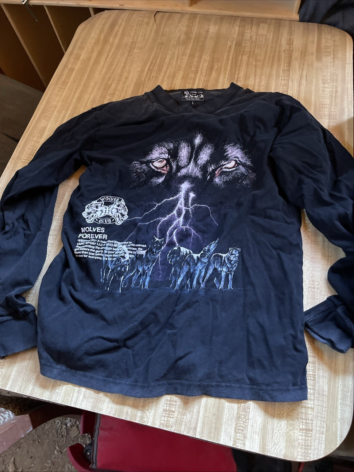Darc Sport Wolves Club Long Sleeve T Shirt Large 