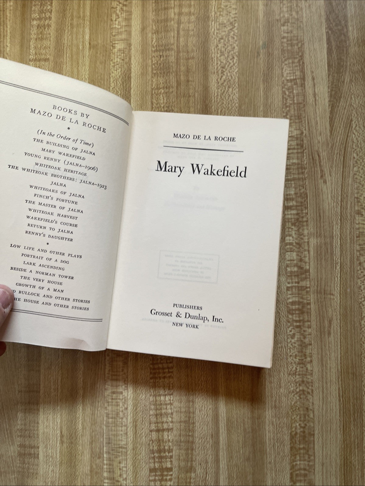 Mary Wakefield by Mazo De LA Roche (1949, Hardcover)