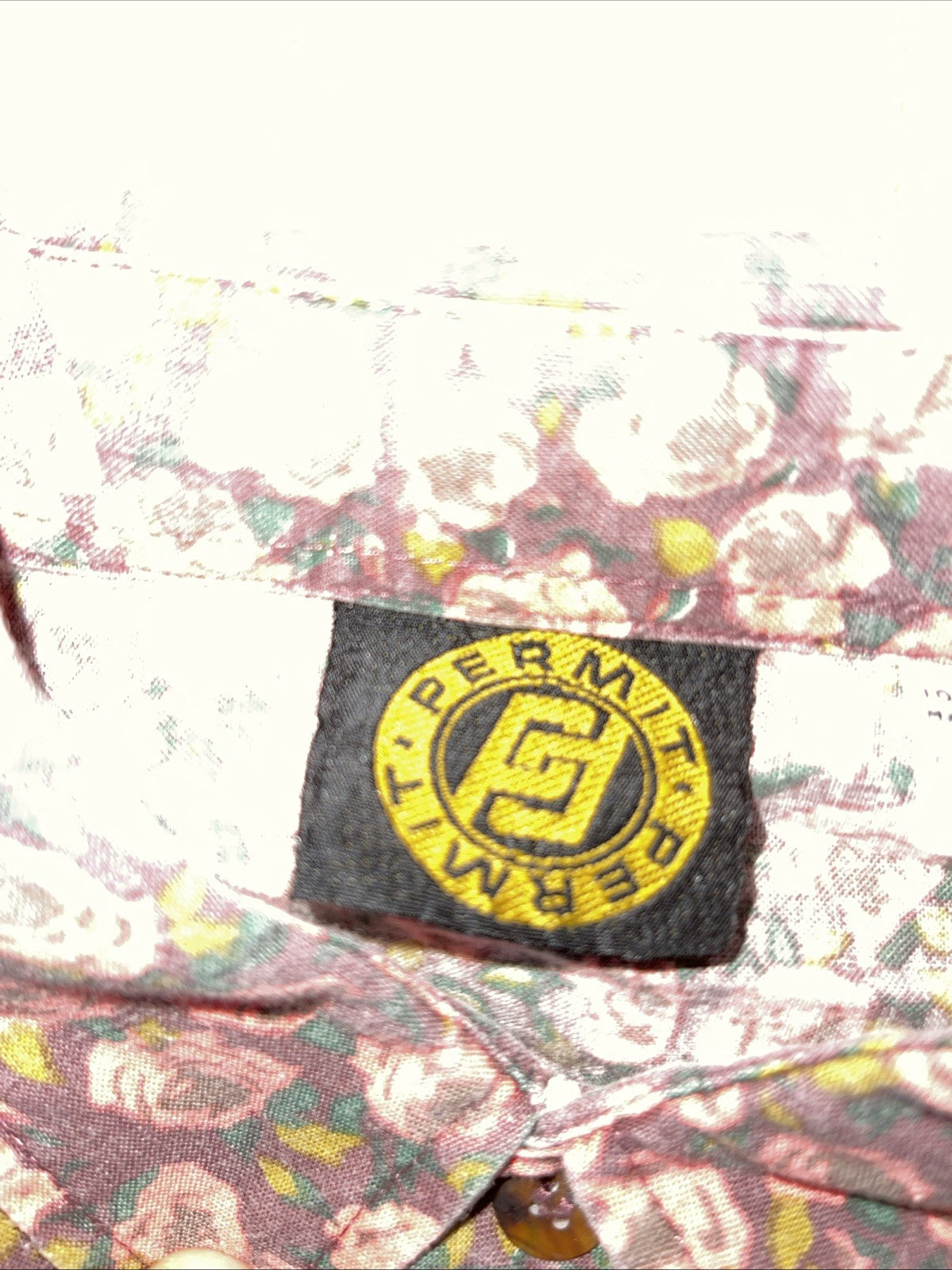 Vintage Permit Permit Button Up Large 