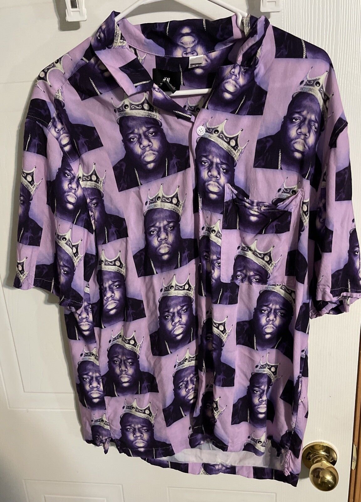 H&M The Notorious Big Button Up Medium 
