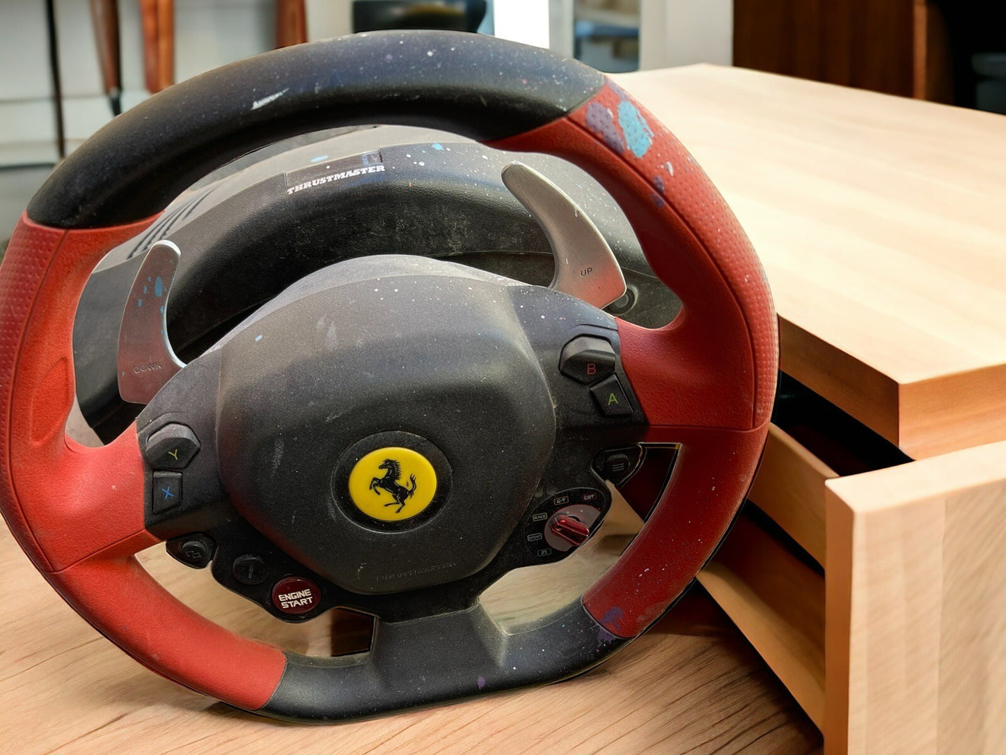 Ferrari Thrustmaster Steering Wheel For Xbox One As Is For Parts