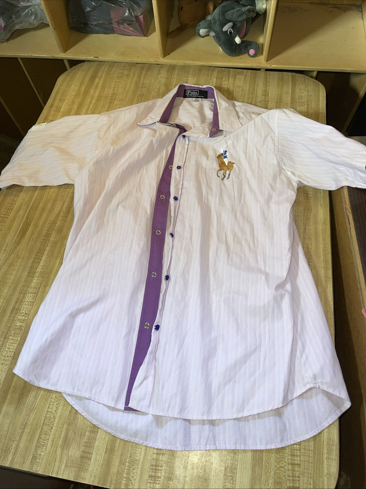 Vintage Polo Ralph Lauren Pearl Snap Big Pony 2XL 