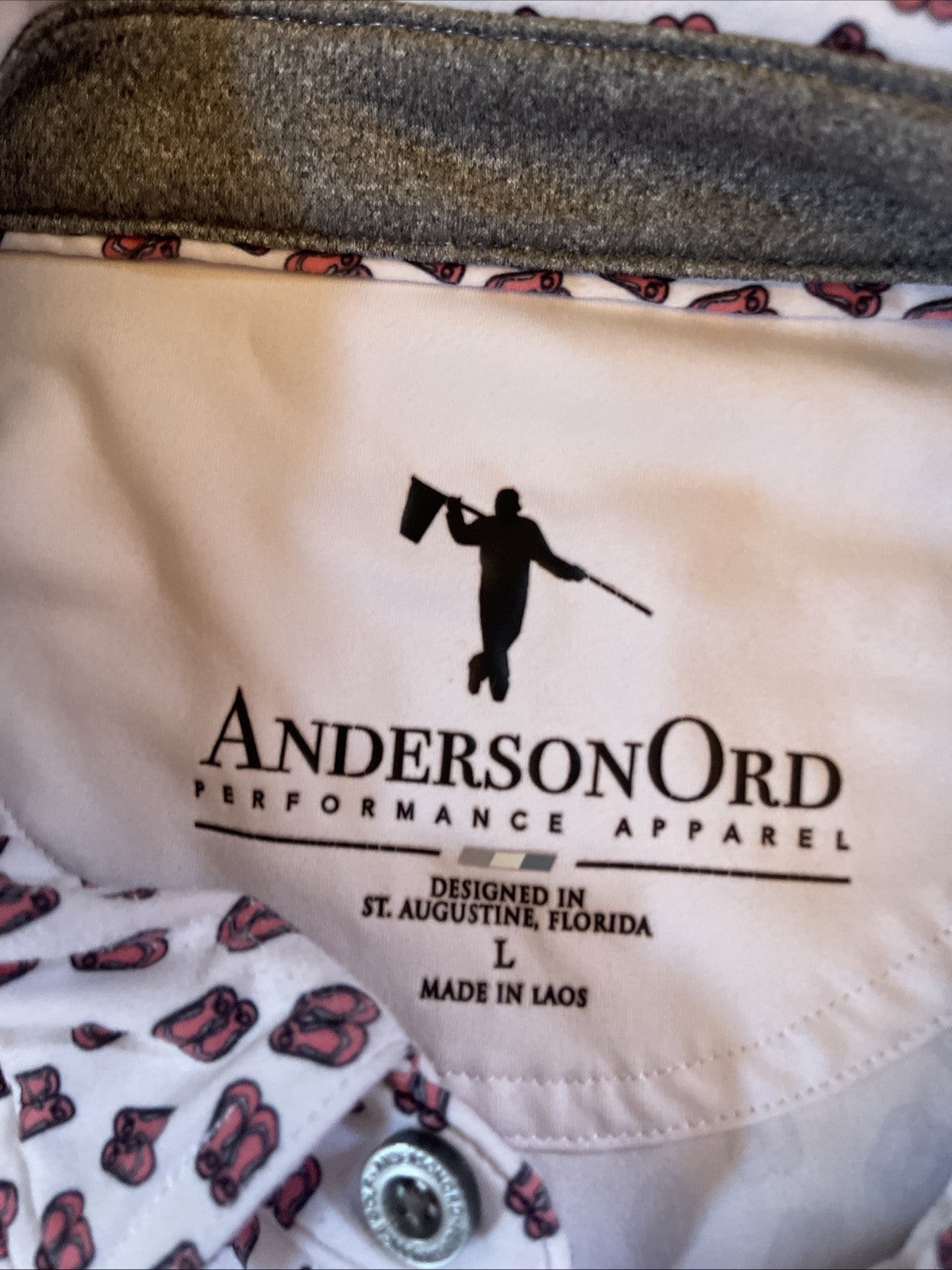 anderson ord golf shirt Large 