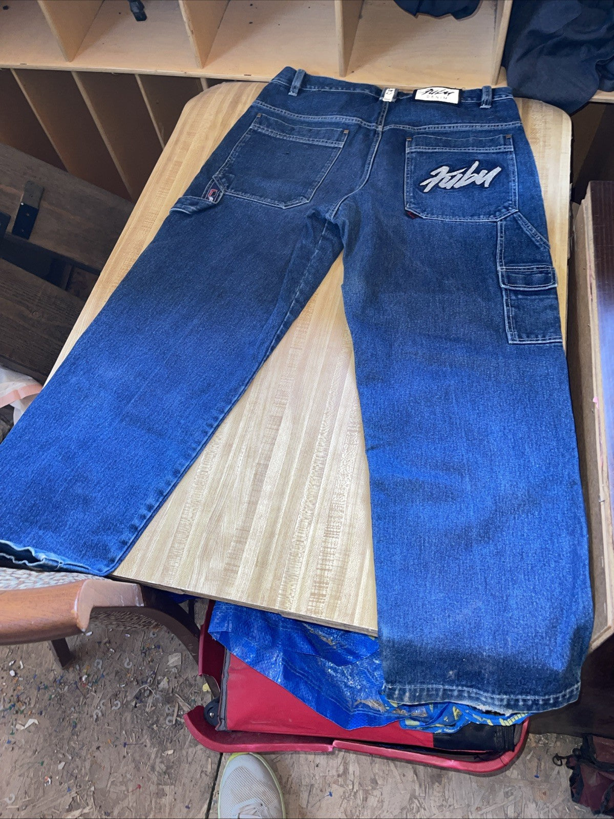Fubu Carpenter Jeans 36/34 Baggy Wide Leg Y2K Vintage Hiphop Streetwear