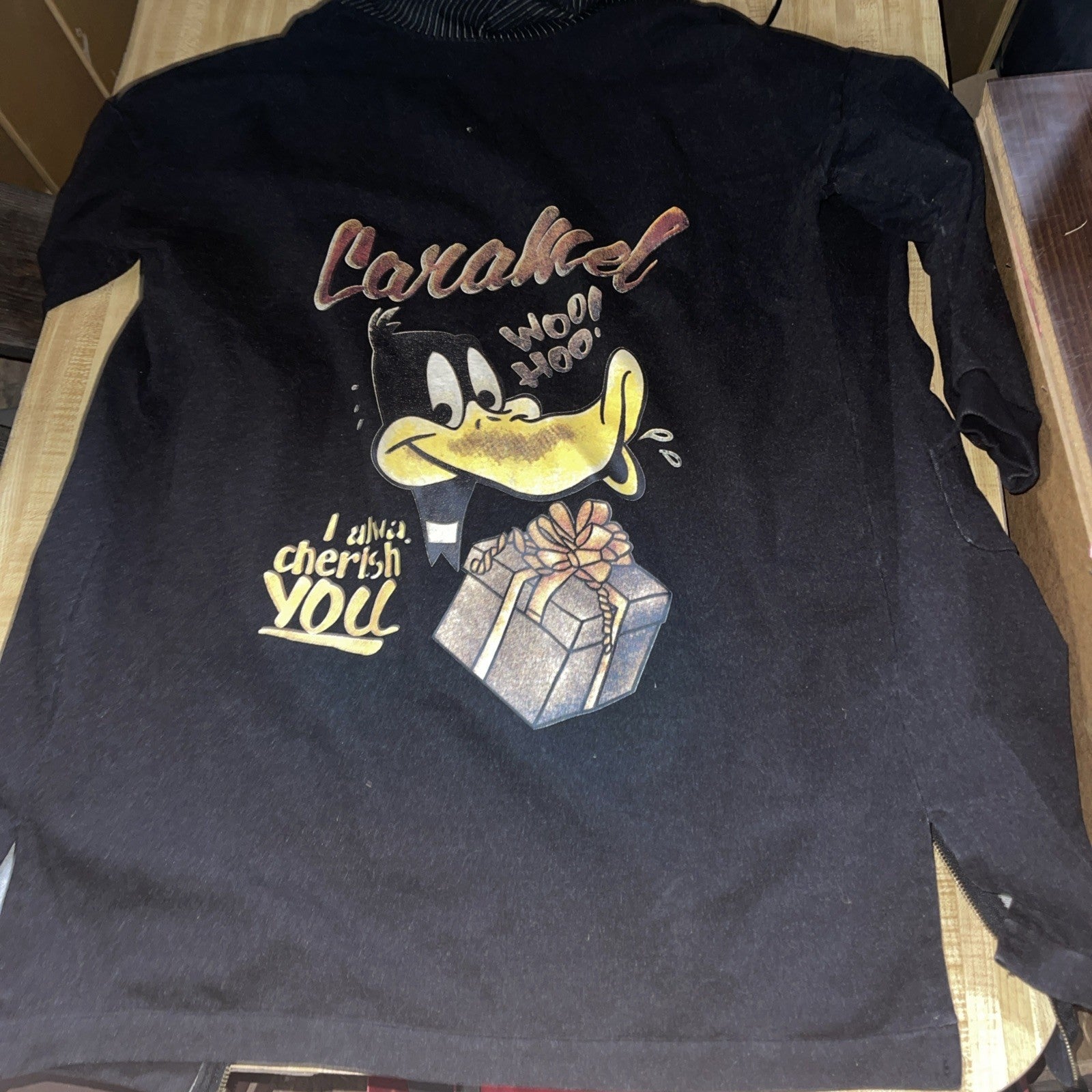 Vintage Full Zip Daffy Duck Hoodie 