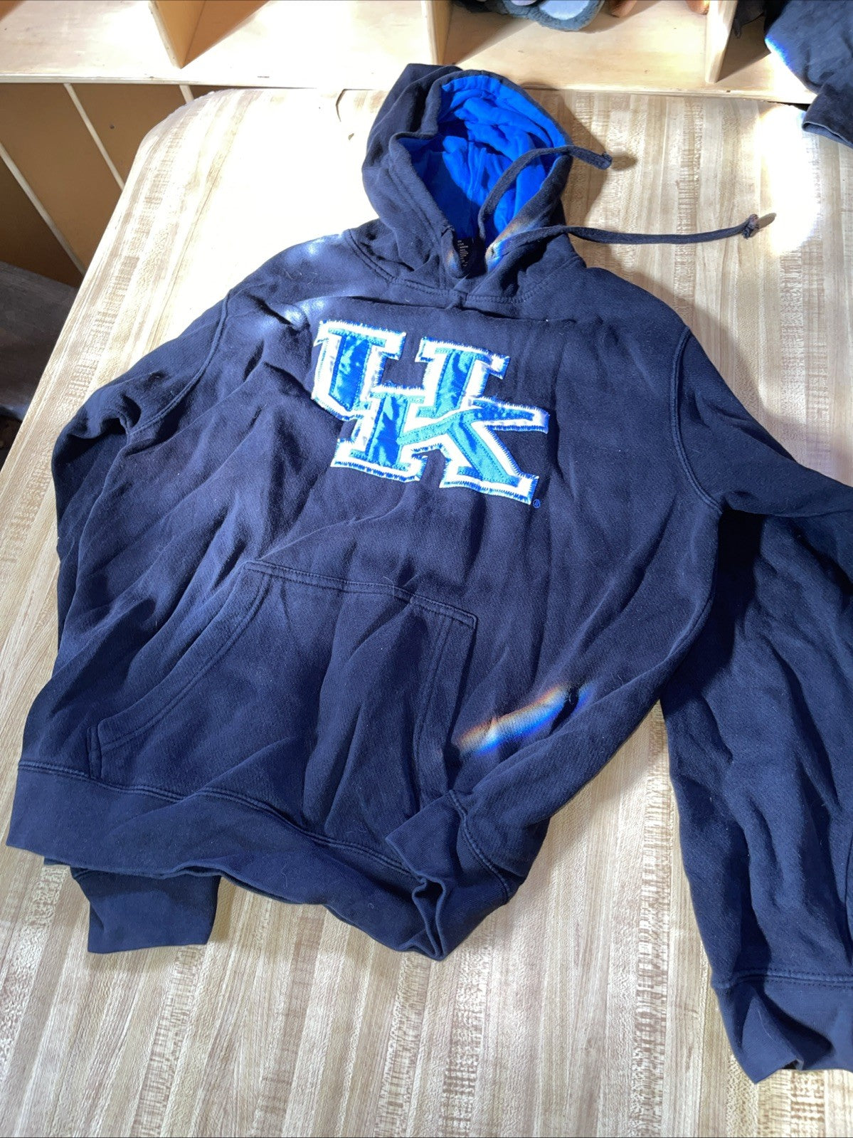 Vintage Blue 84 University Of Kentucky Hoodie Small 