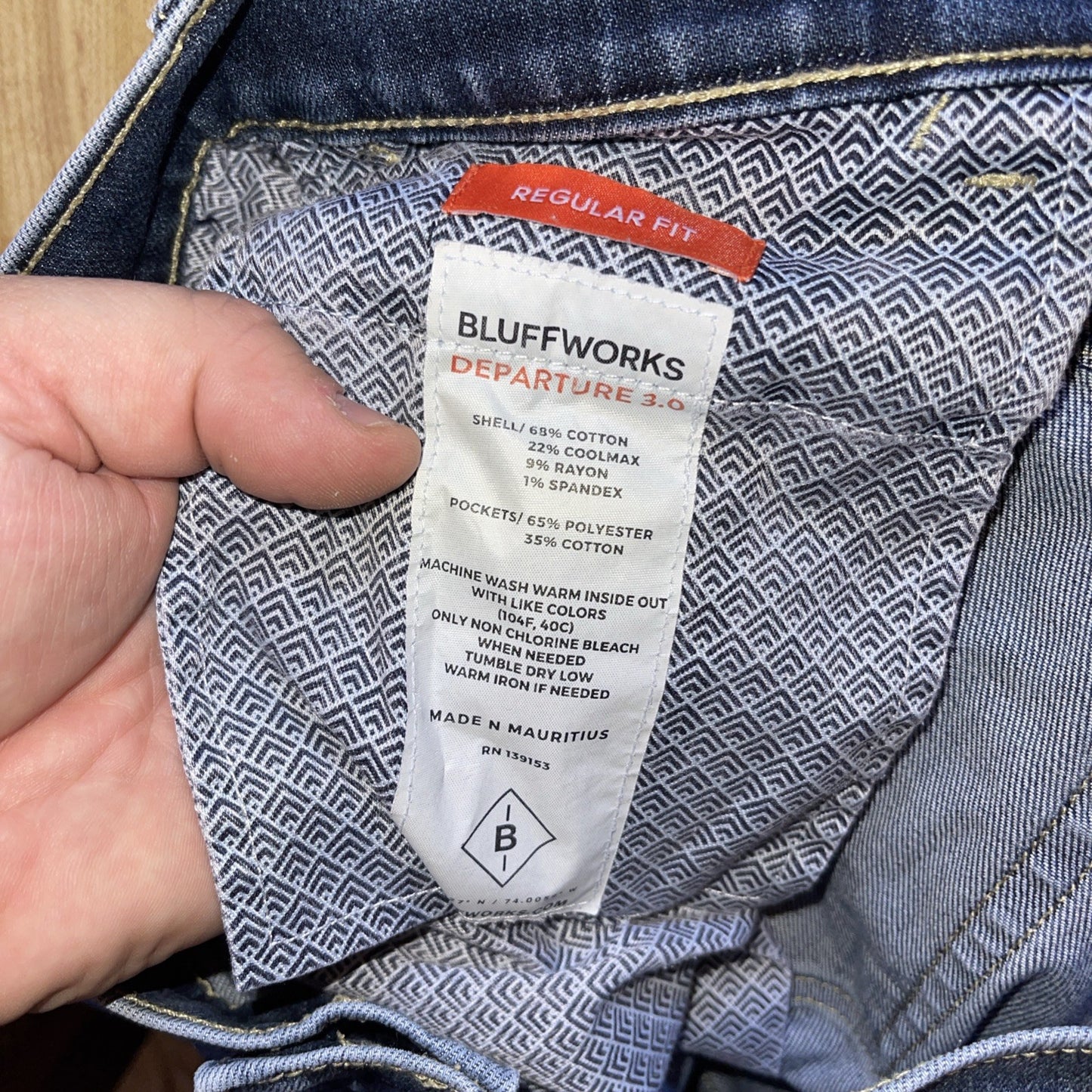 Bluffworks Jeans 34/34 The Departure 3.0