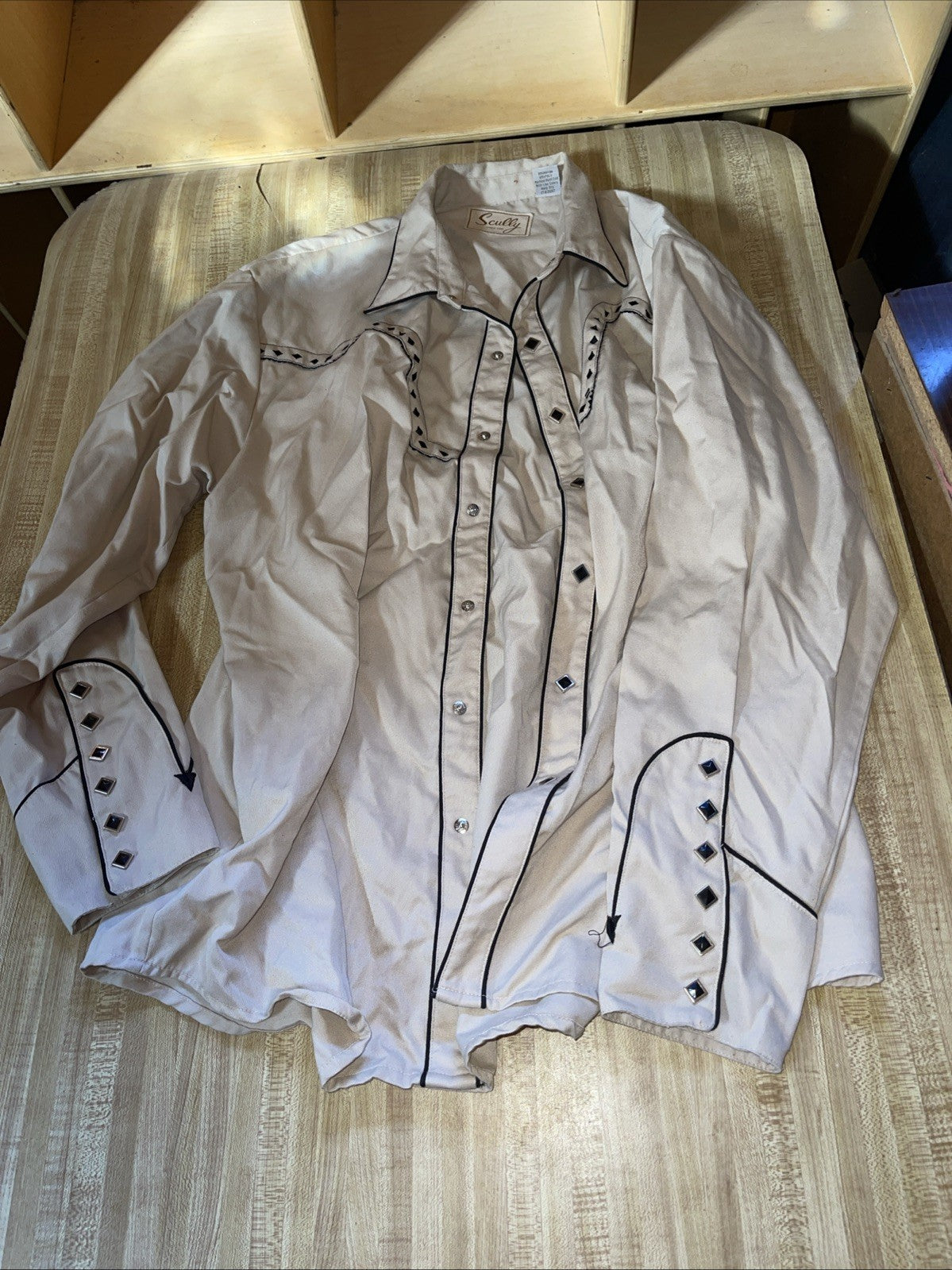 Vintage Scully Pearl Snap Western Shirt Large Gunslinger 