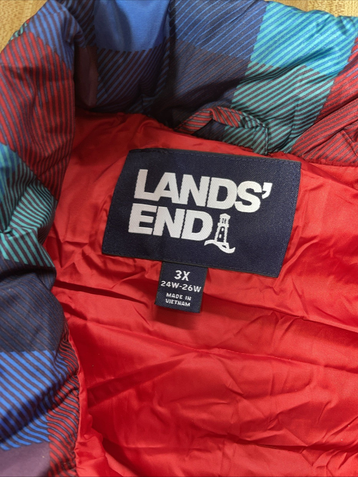 Lands End Puffer Vest 3X