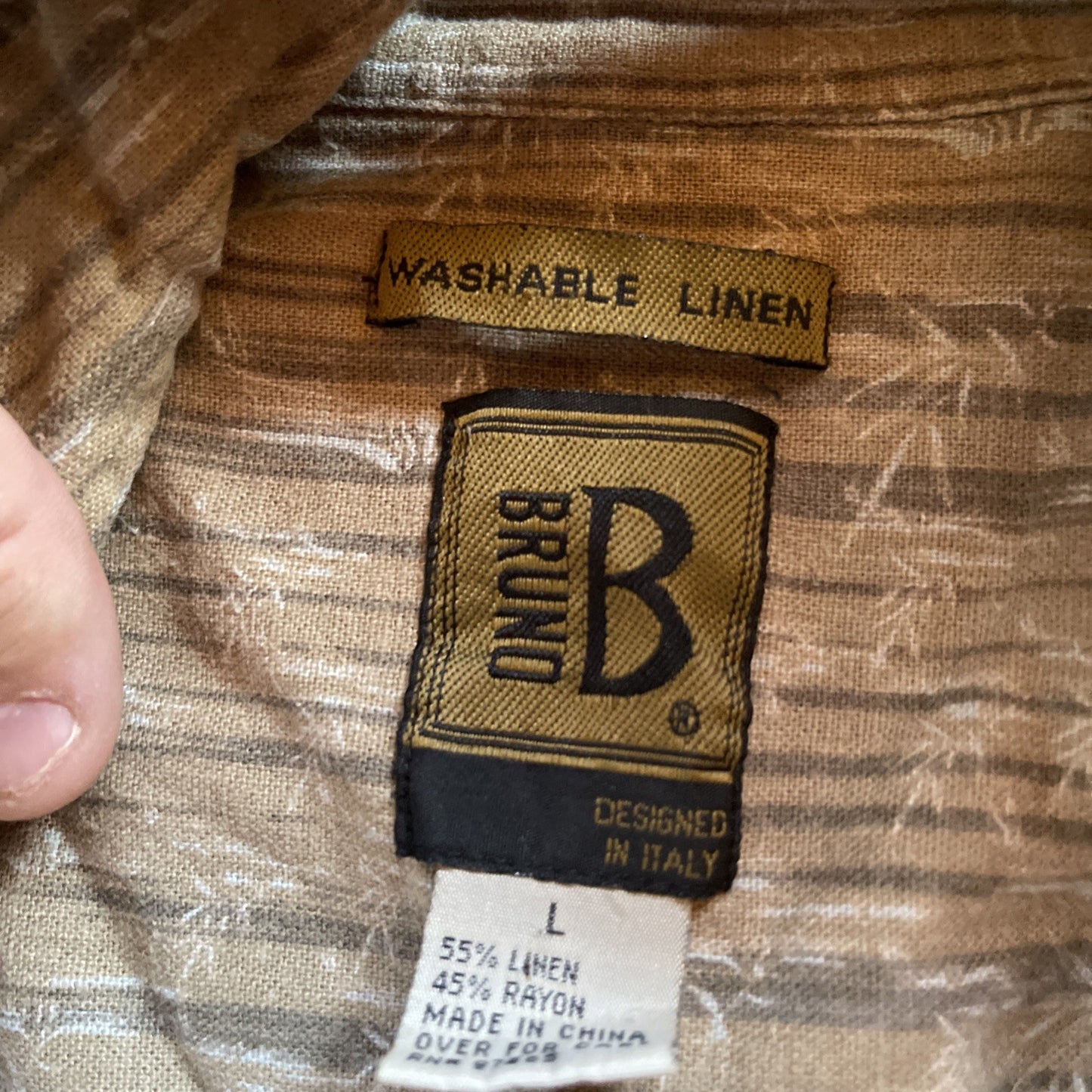 Bruno Washable Linen Shirt Large 