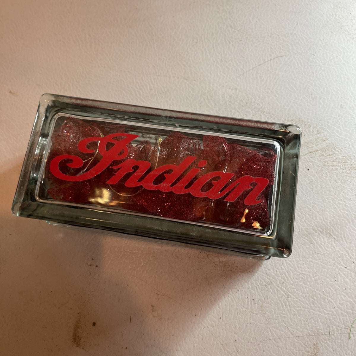 Indian Glass Sign
