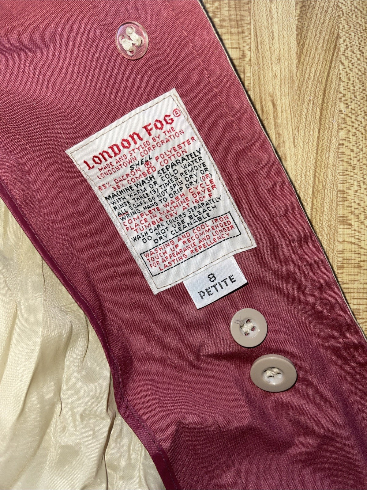 london fog maincoats trench coat 8P
