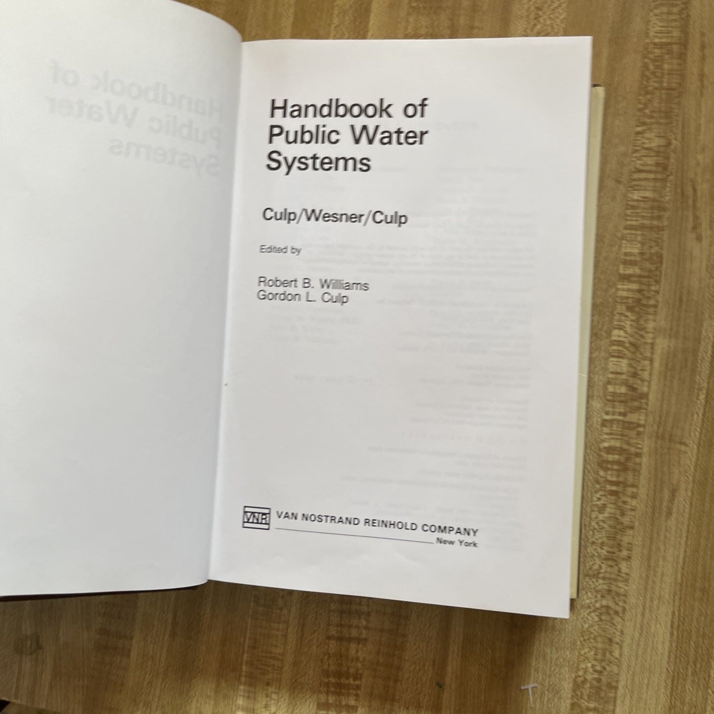 Handbook Of Public Water Systems Hardcover 