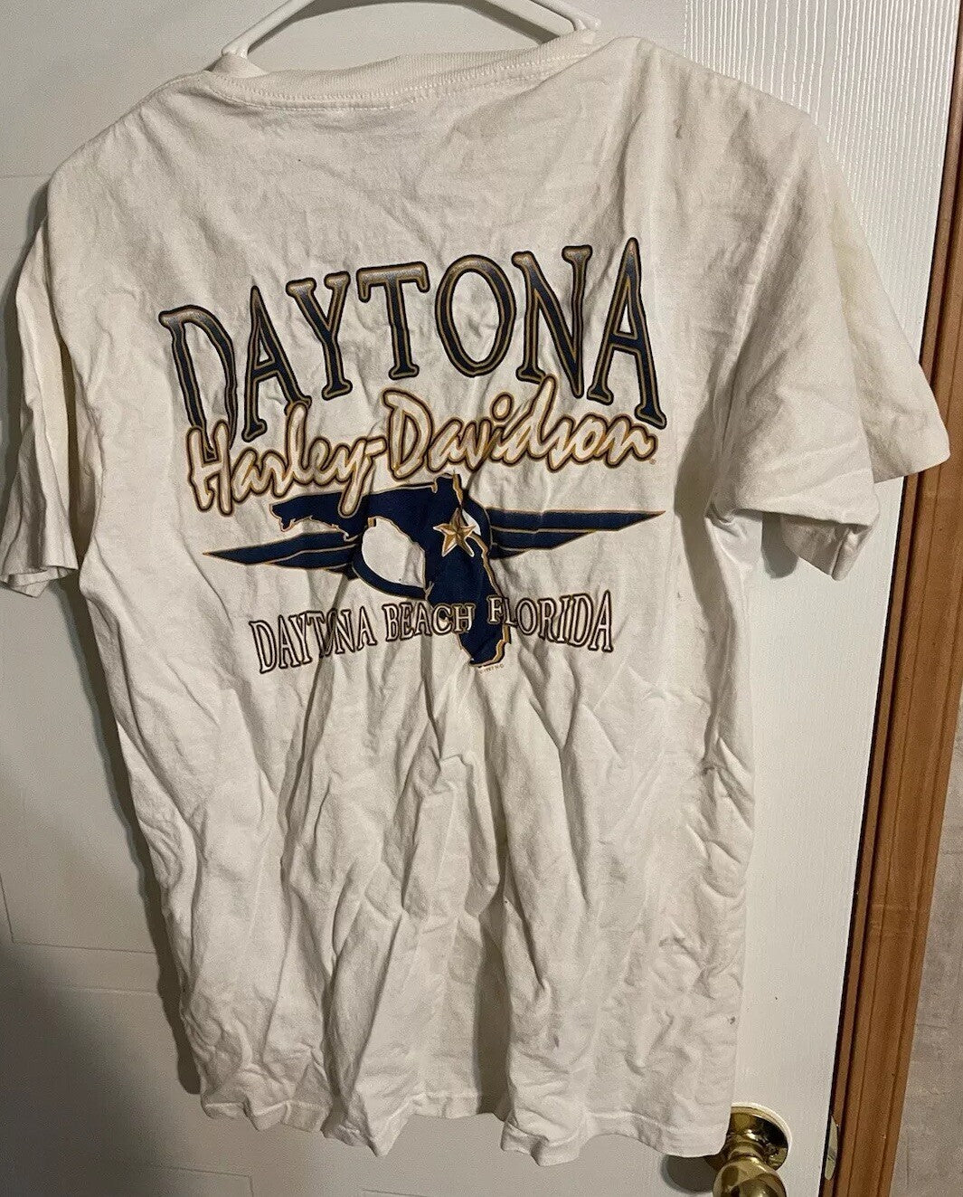 Vintage 1997 Harley Davidson Pocket T Shirt Medium Has Stains