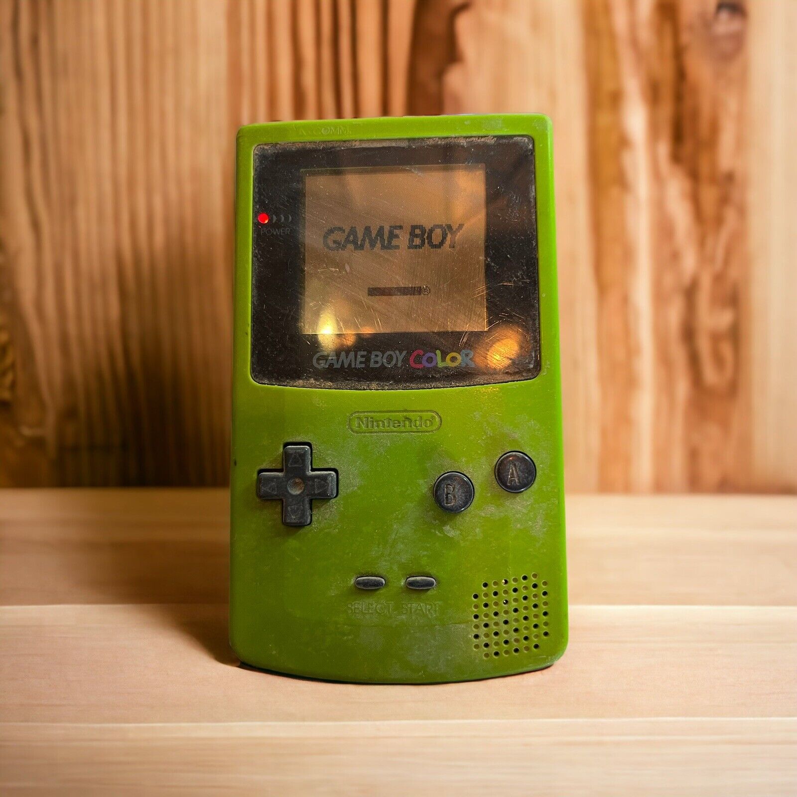 Green Gameboy Color Console Missing Battery Compartment Cover  CGB-001