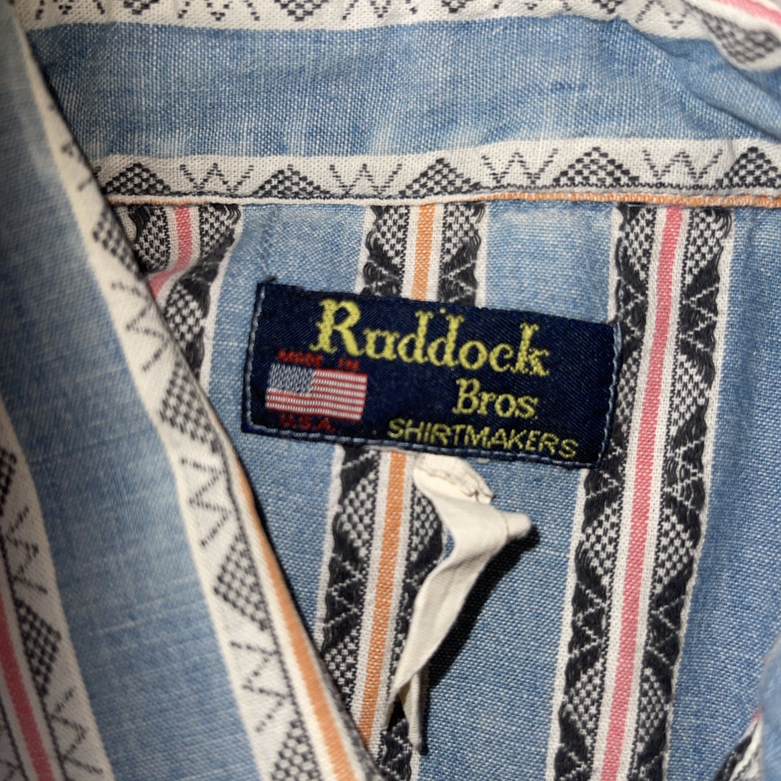 Vintage Ruddock Bros Shirtmakers Brushpopper Western Cowboy Rancher Medium 