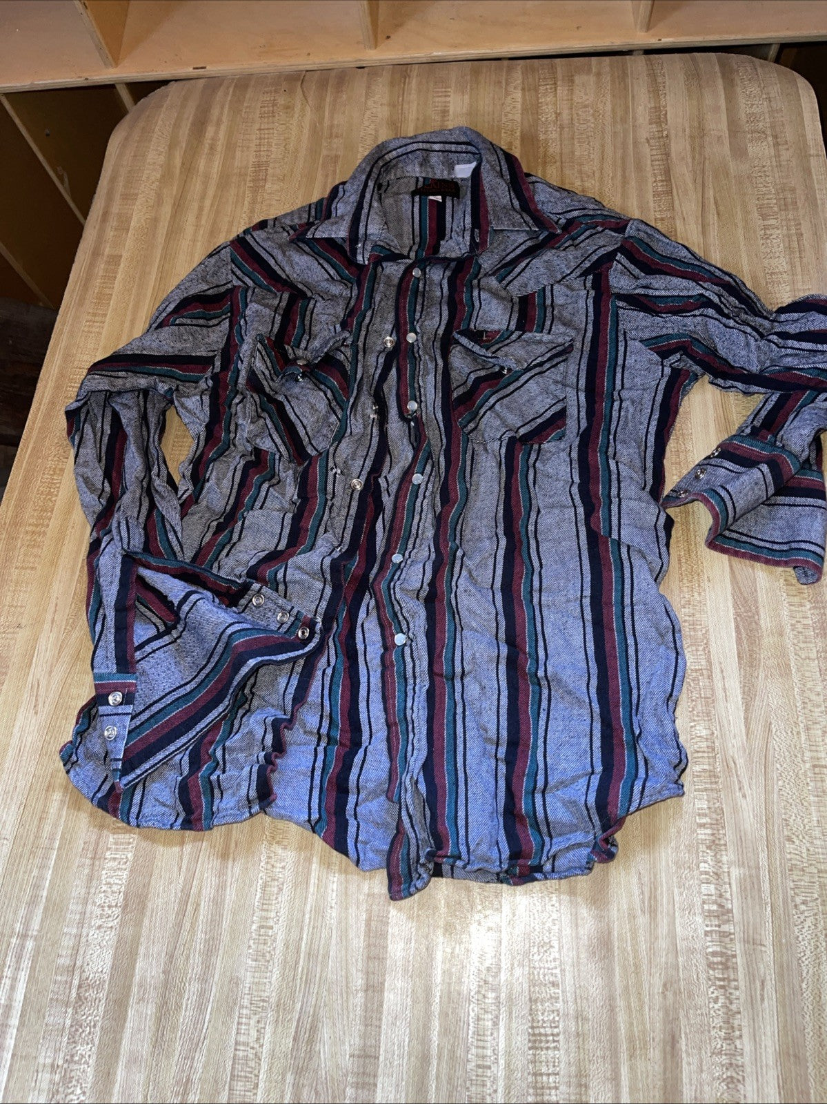 plains western wear pearl snap medium