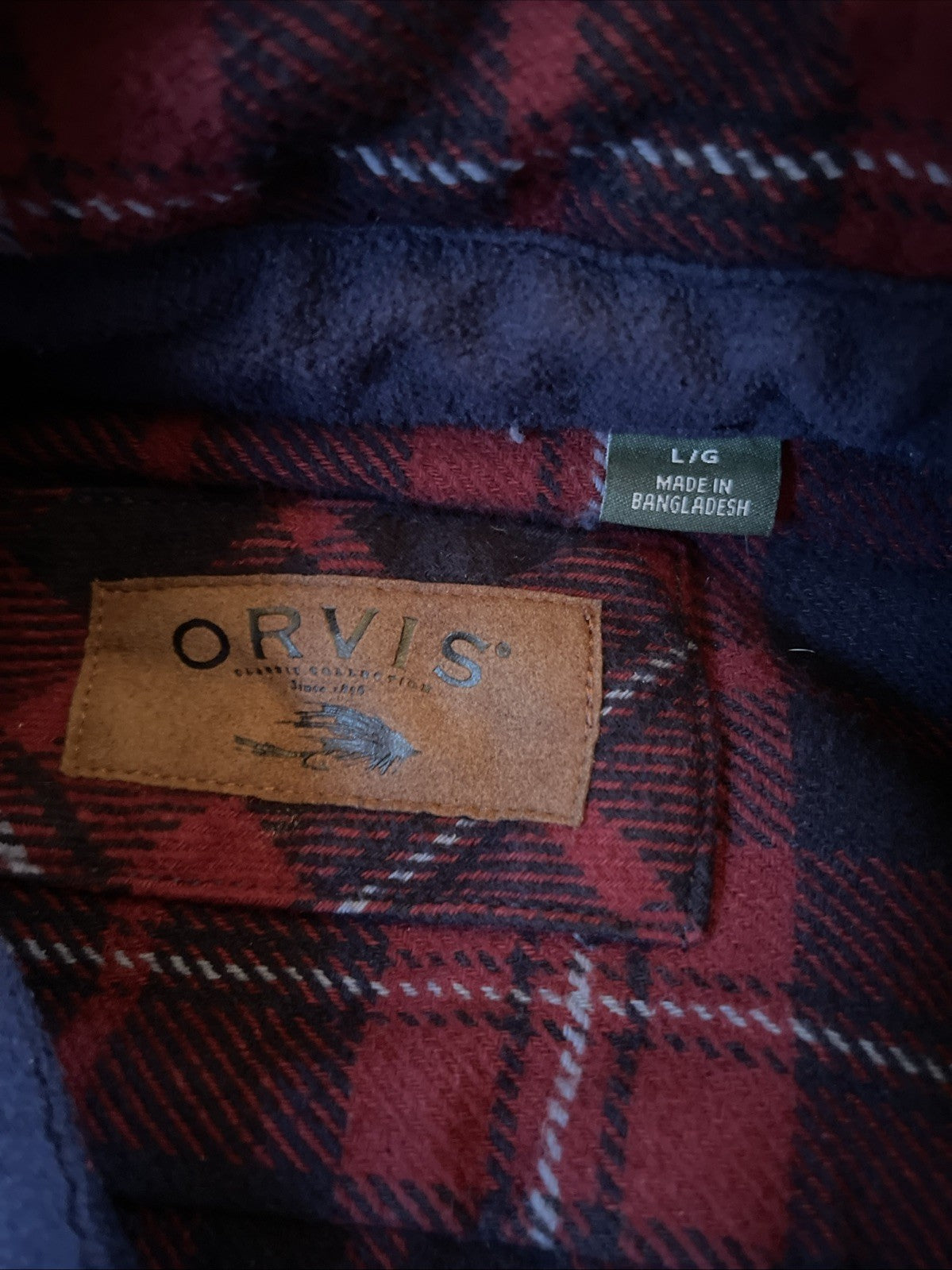 Orvis Heavy Flannel Shacket Large 