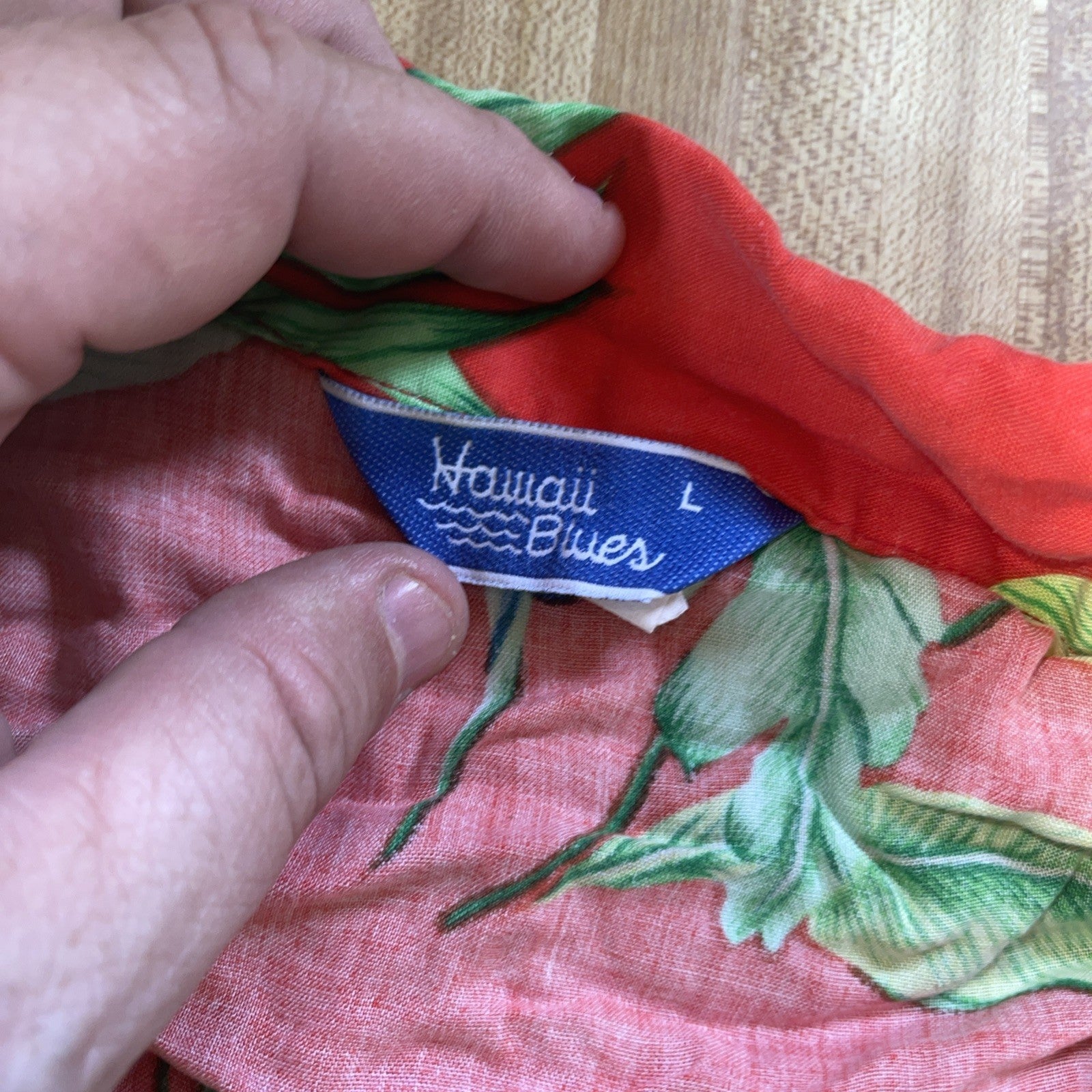 Vintage Hawaii Blues Hawaiian Shirt Large Magnum PI Style 