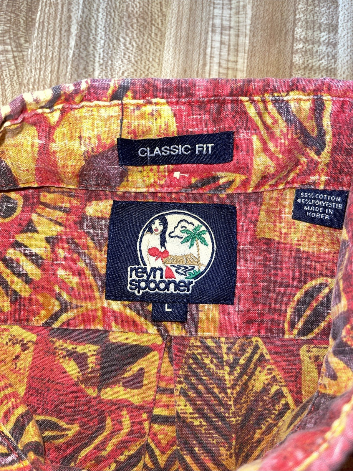 reyn spooner hawaiian shirt large
