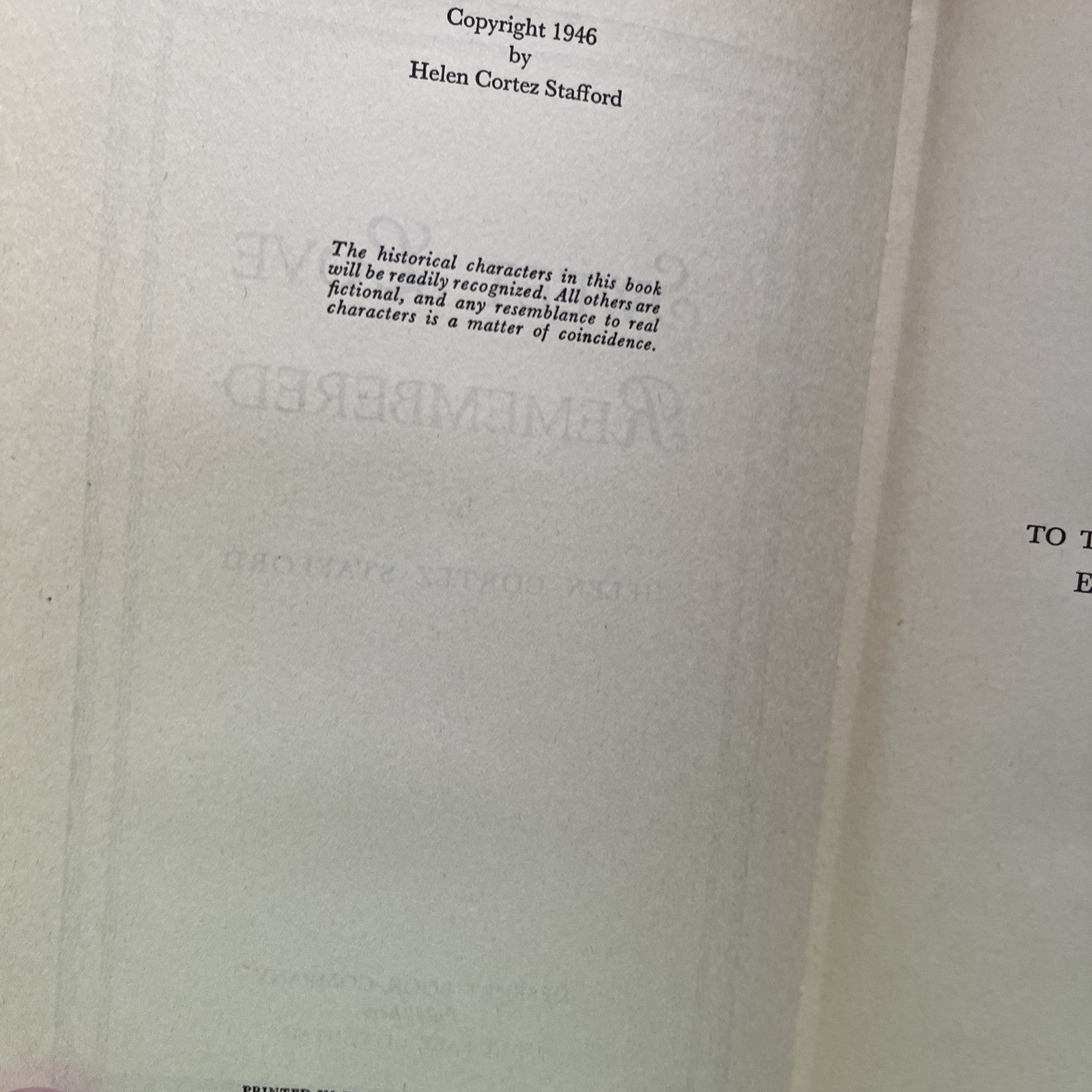 Sweet Love Remembered Hardcover First Edition 