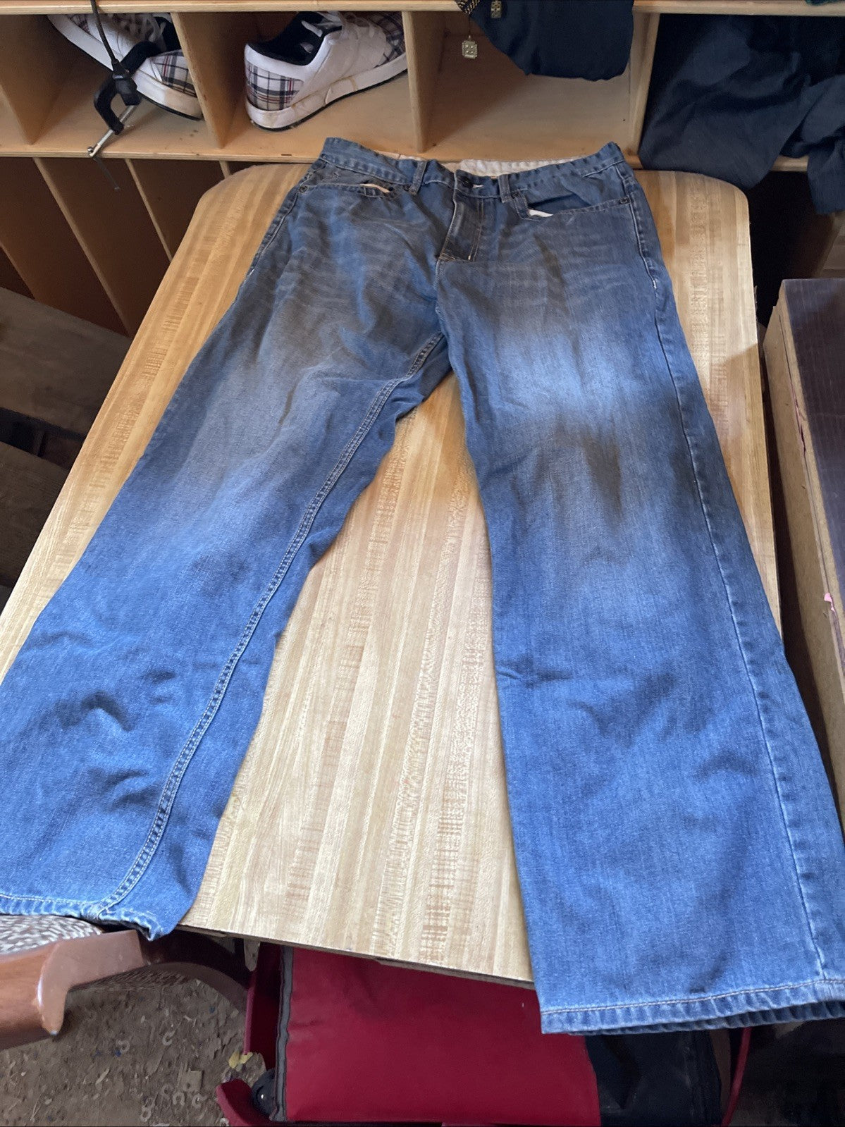 Vintage Y2K Baggy Wide Leg Ecko Jeans 34/32 Hiphop Streetwear 10 Inch Leg Open