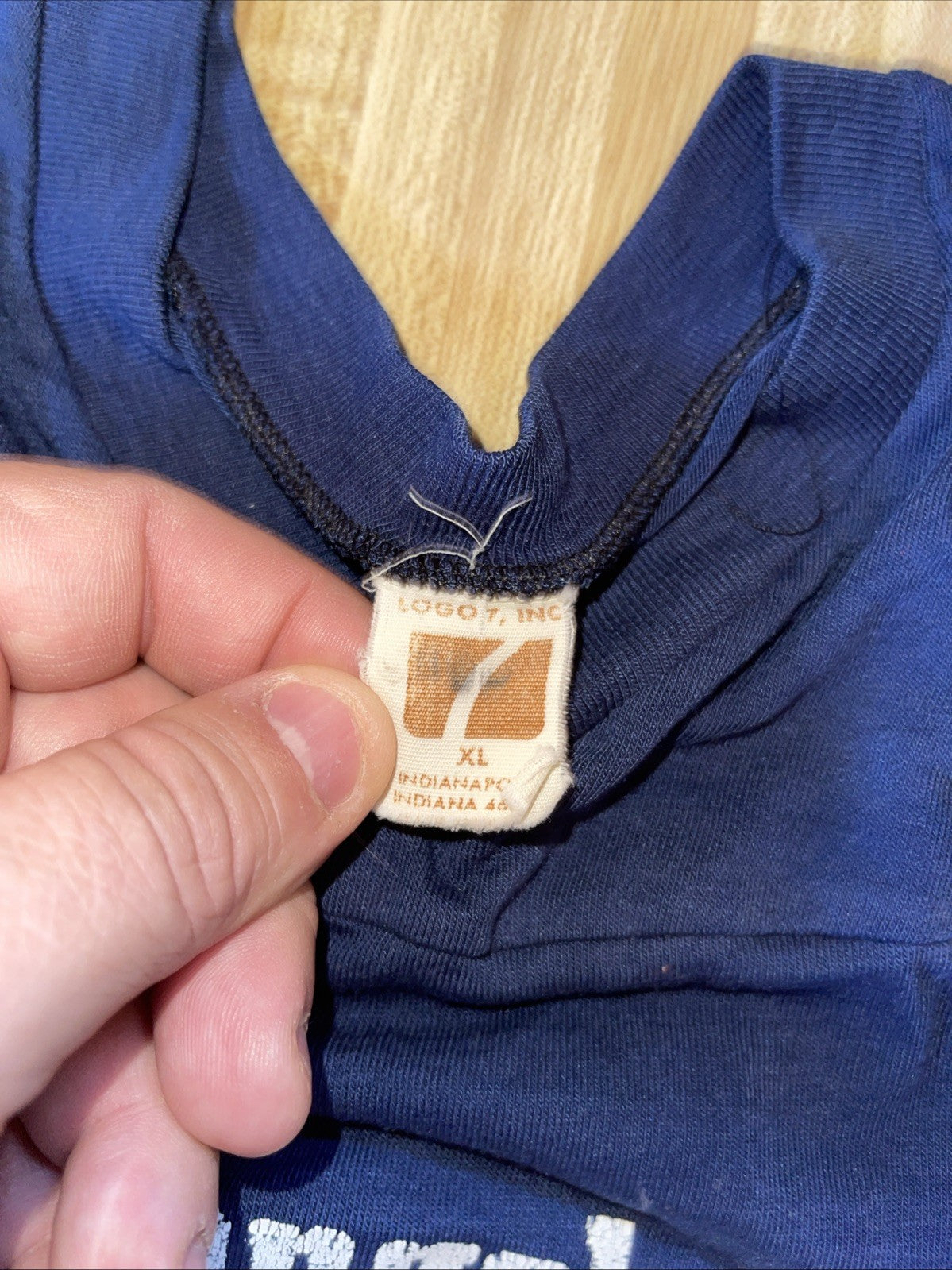 Vintage Logo 7 Los Angeles Rams T Shirt XL