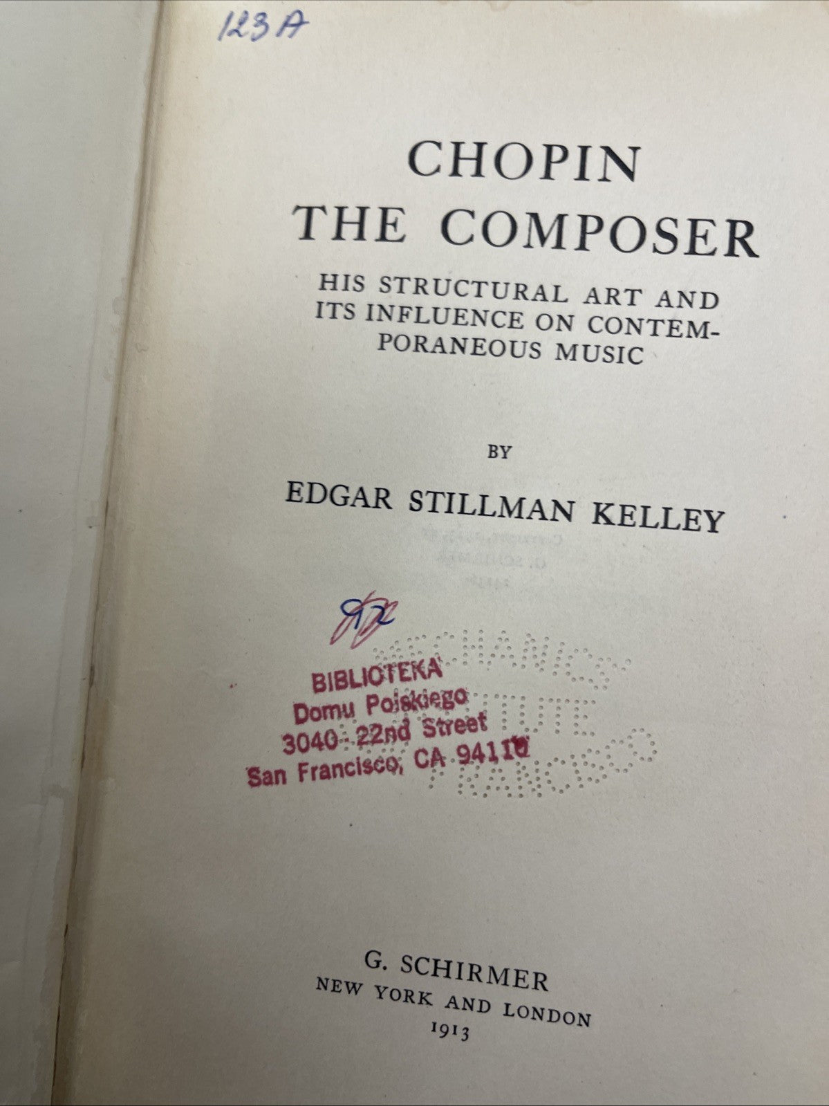 Chopin The Composer Hardcover 