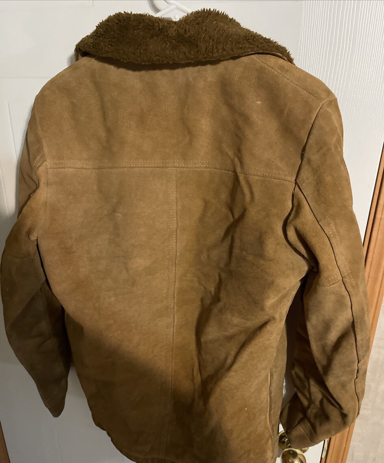 Vintage Sherpa Lined Silton California Suede Coat Large See Pictures