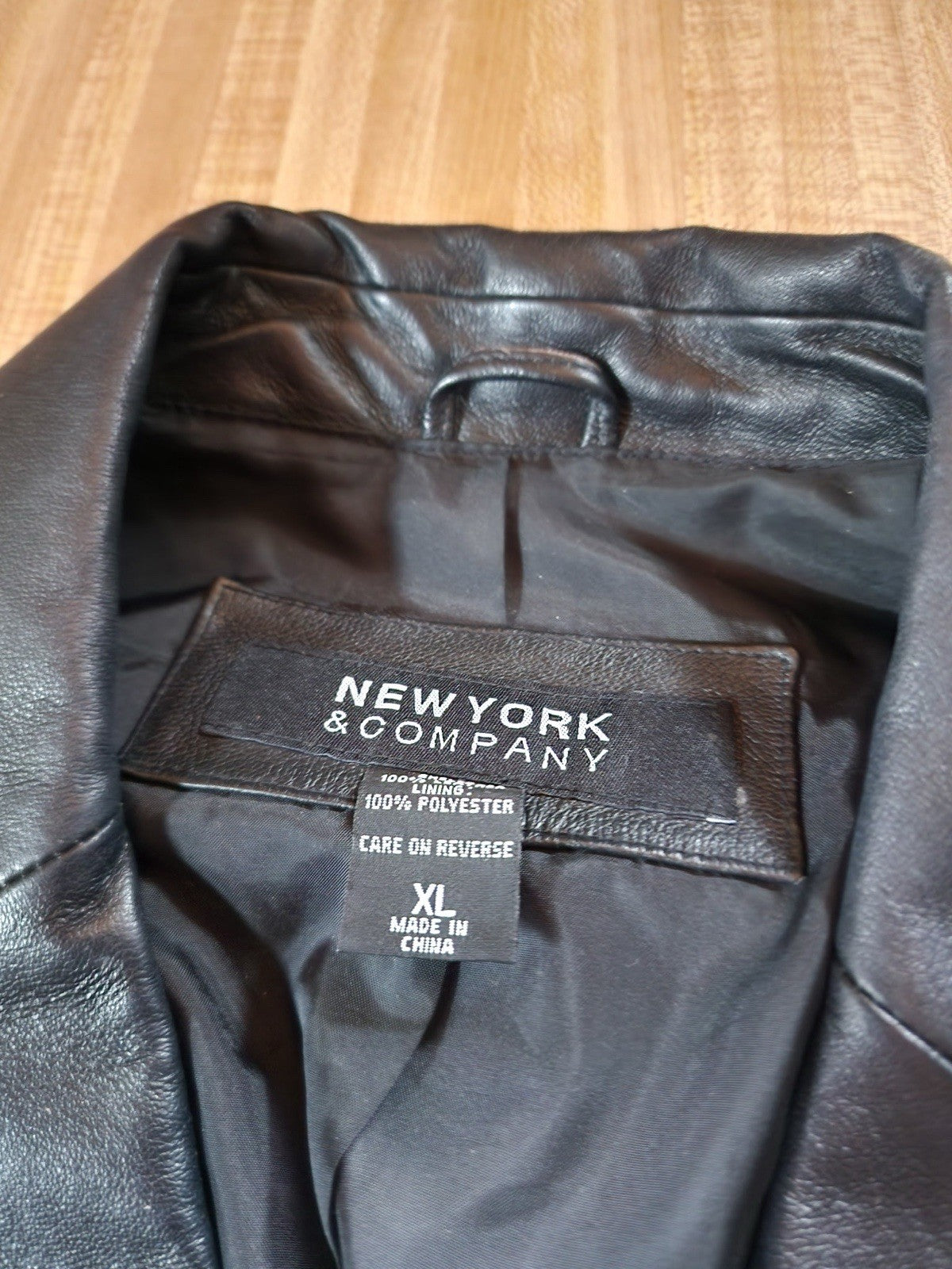 New York & Company Leather Suit Jacket XL