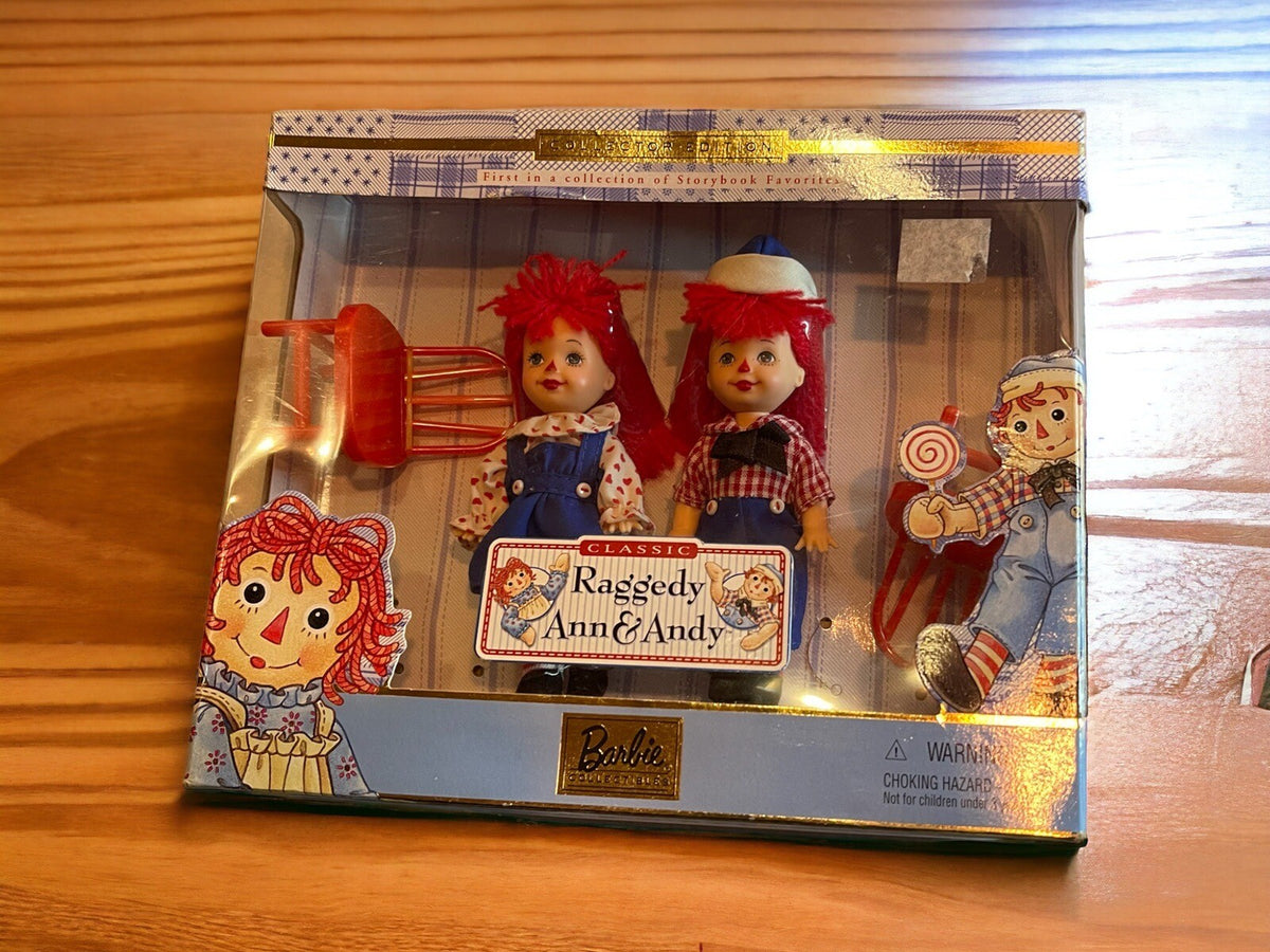 Raggedy Ann & Andy Mini Dolls Barbie Vintage 1999 Storybook Favorites Collection
