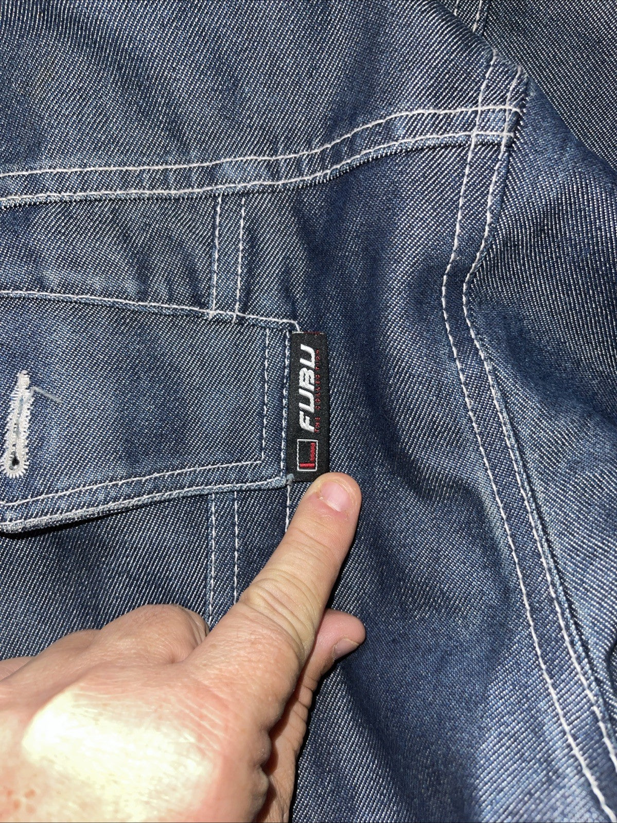 vintage fubu denim jacket 3XL Y2K Hiphop Streetwear 