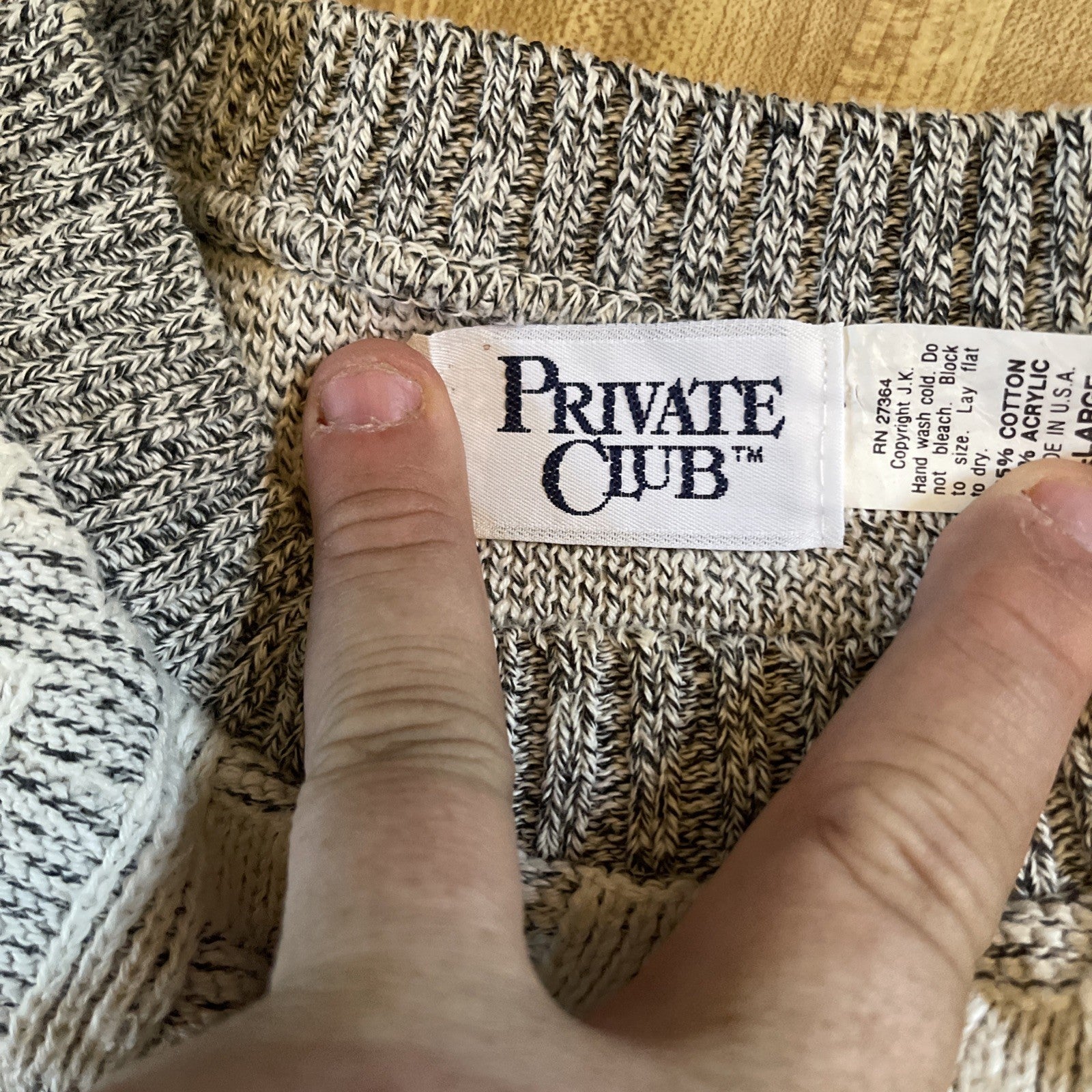 Vintage Private Club Sweater XL