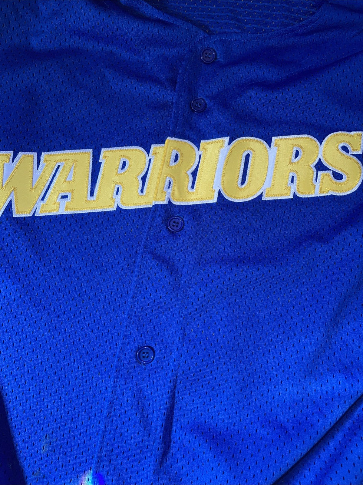 Mitchell & Ness Golden State Warriors Baseball Style Jersey XXL