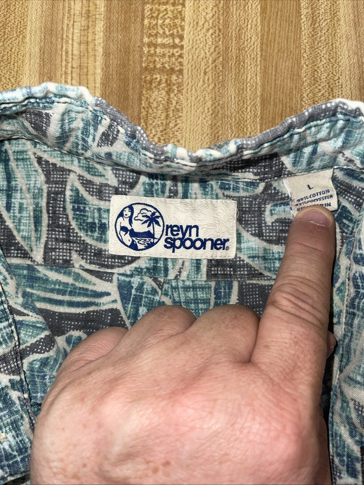 reyn spooner hawaiian shirt large
