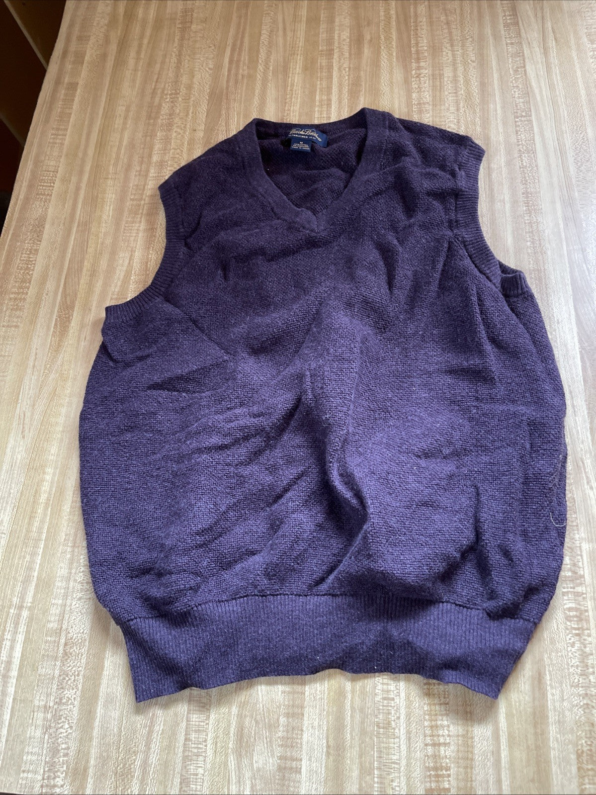 Brooks Brothers Cotton Cashmere Sweater Vest Medium 