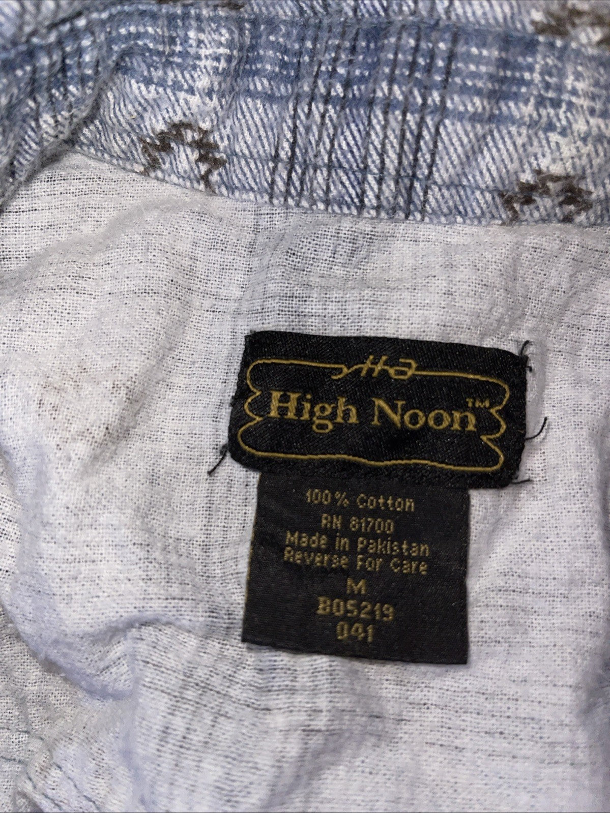 high noon pearl snap shirt Medium 